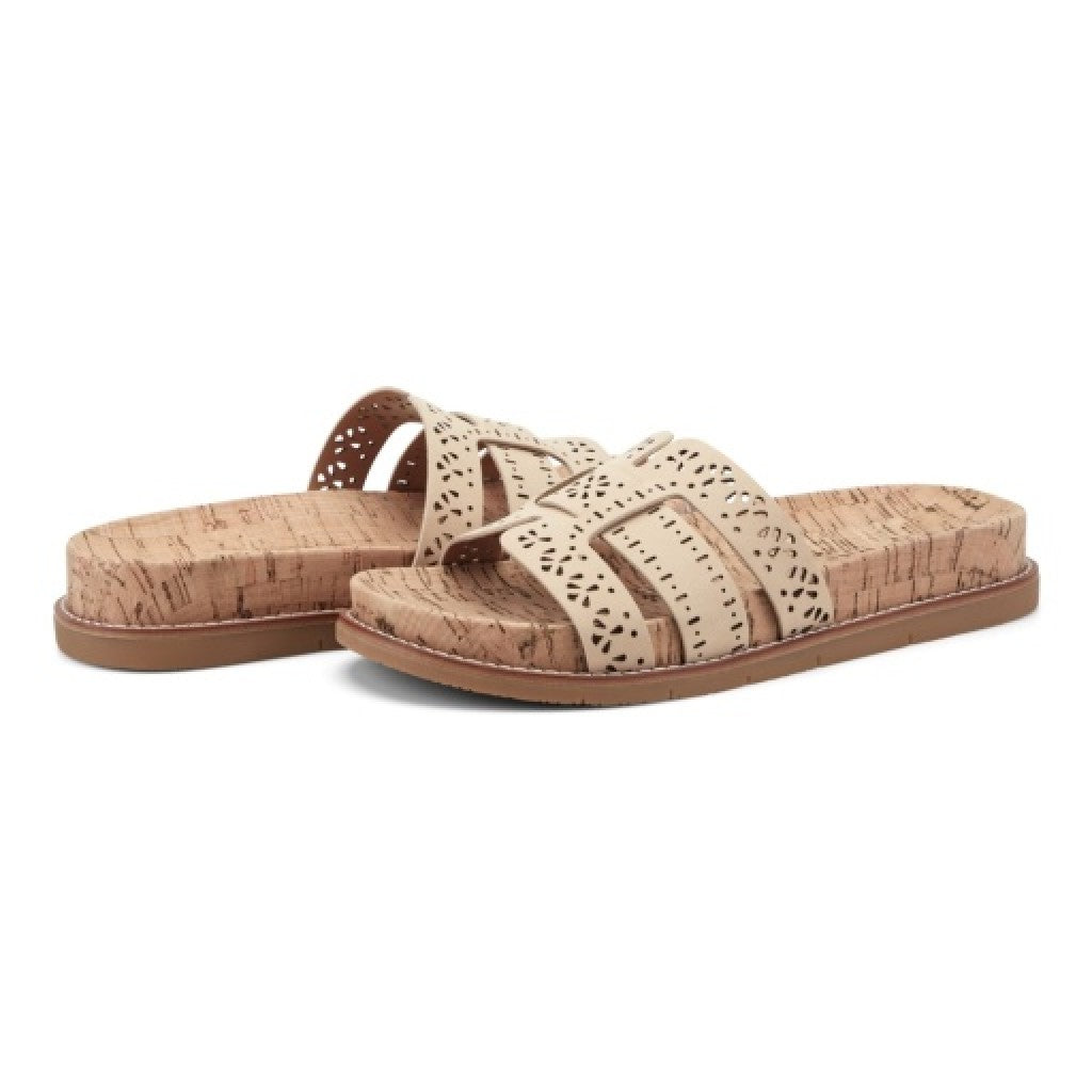 Earth Fairren Slip-On Sandal - Women's Cushioned Slip-On Sandal - Light Natural - 7