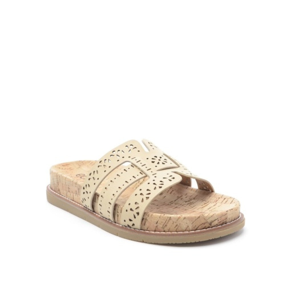 Earth Fairren Slip-On Sandal - Women's Cushioned Slip-On Sandal - Light Natural - 8
