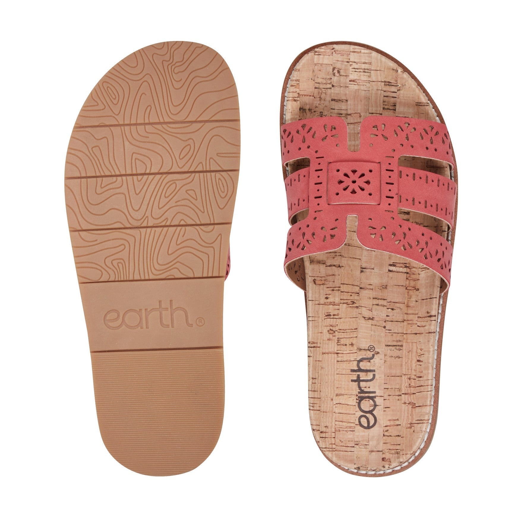 Earth Fairren Slip-On Sandal - Women's Cushioned Slip-On Sandal - Medium Red - 5