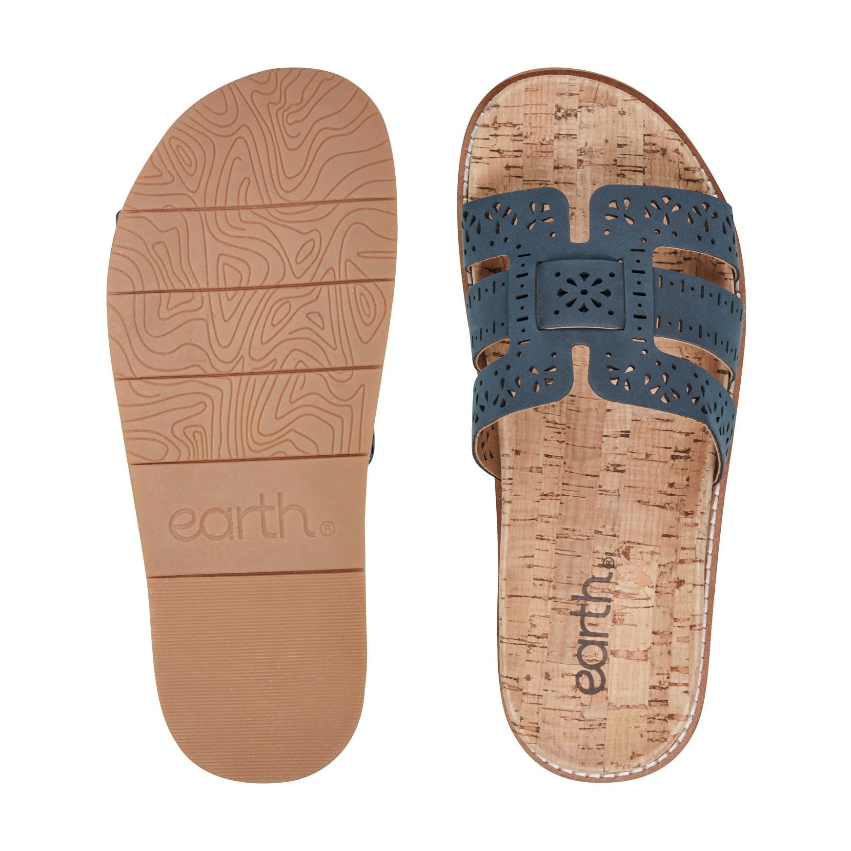 Earth Fairren Slip-On Sandal - Women's Cushioned Slip-On Sandal - Navy - 5