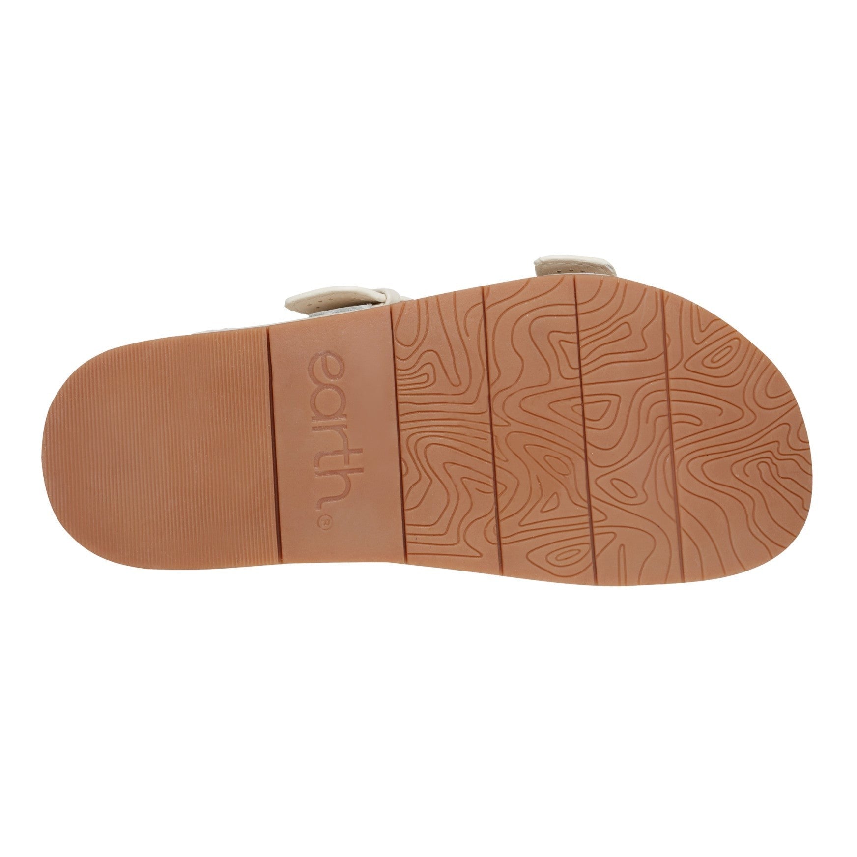 Earth Francii Cushioned Double-Buckle Women's Flat Sandal - Ivory Leather - 6