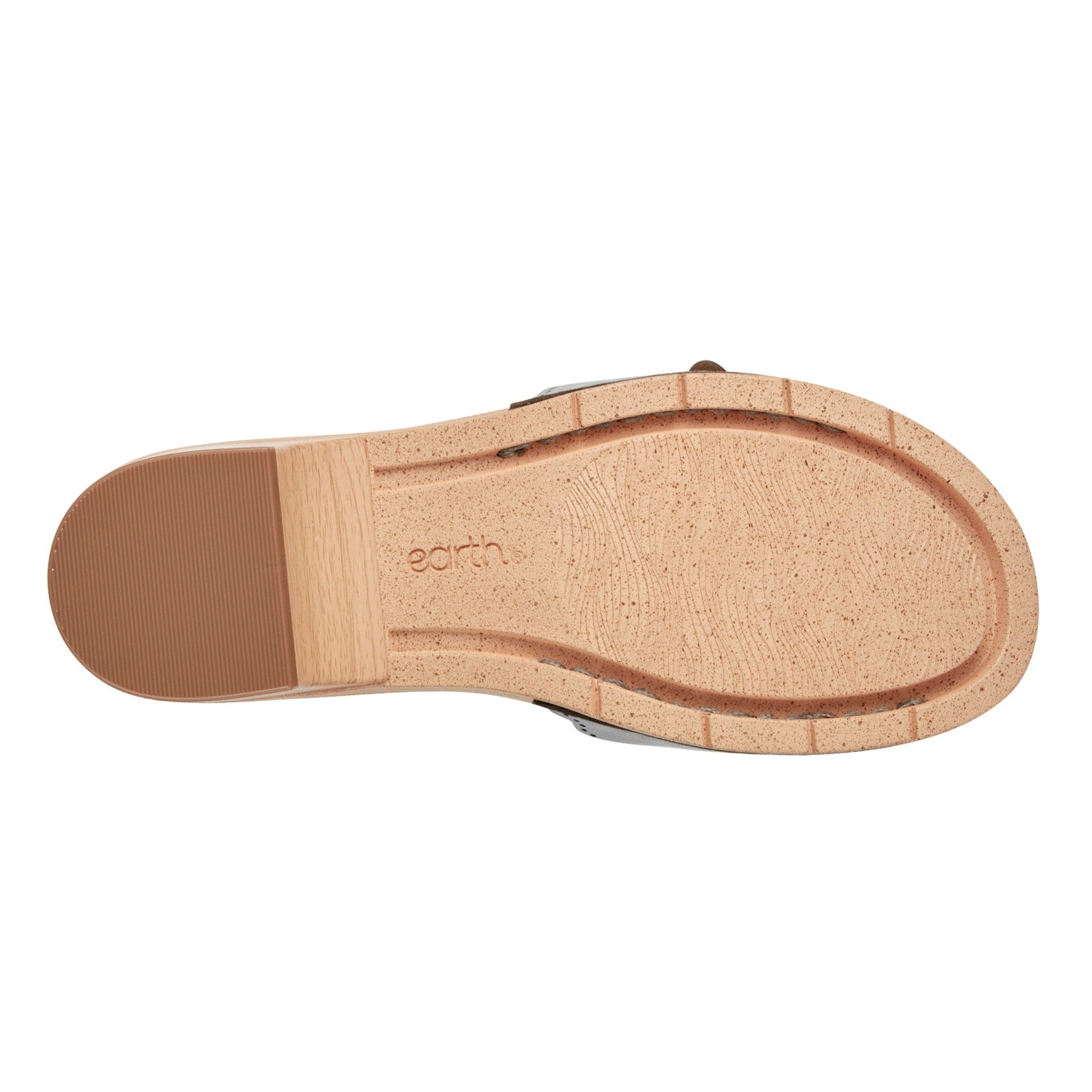 Earth Haisly Slip-on Clog Sandal Cushioned Arch Support Women's Sandal - Light Blue Leather - 6