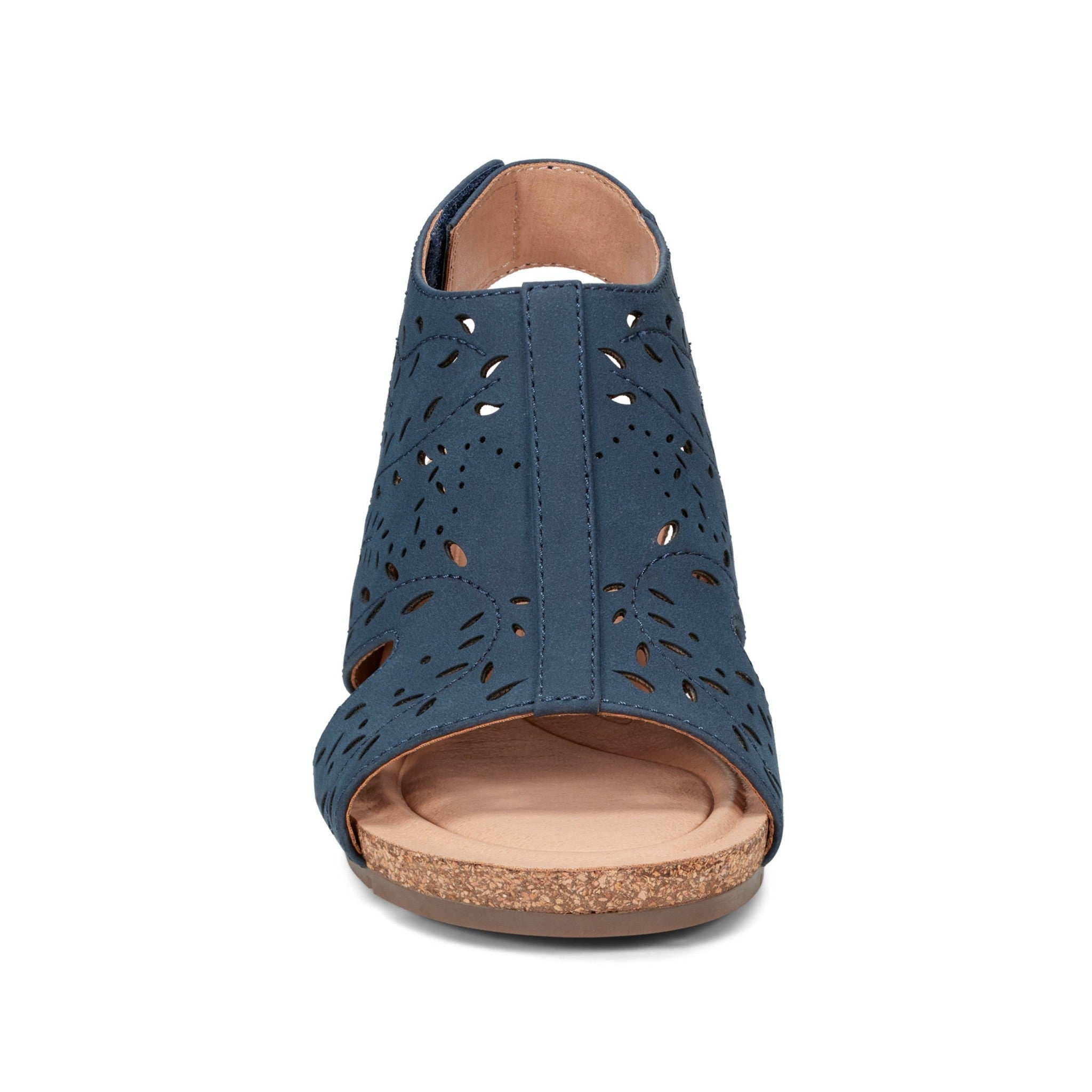 Earth Halin Cushioned Cork Wedge Women's Dress Sandal - Dark Blue - 3