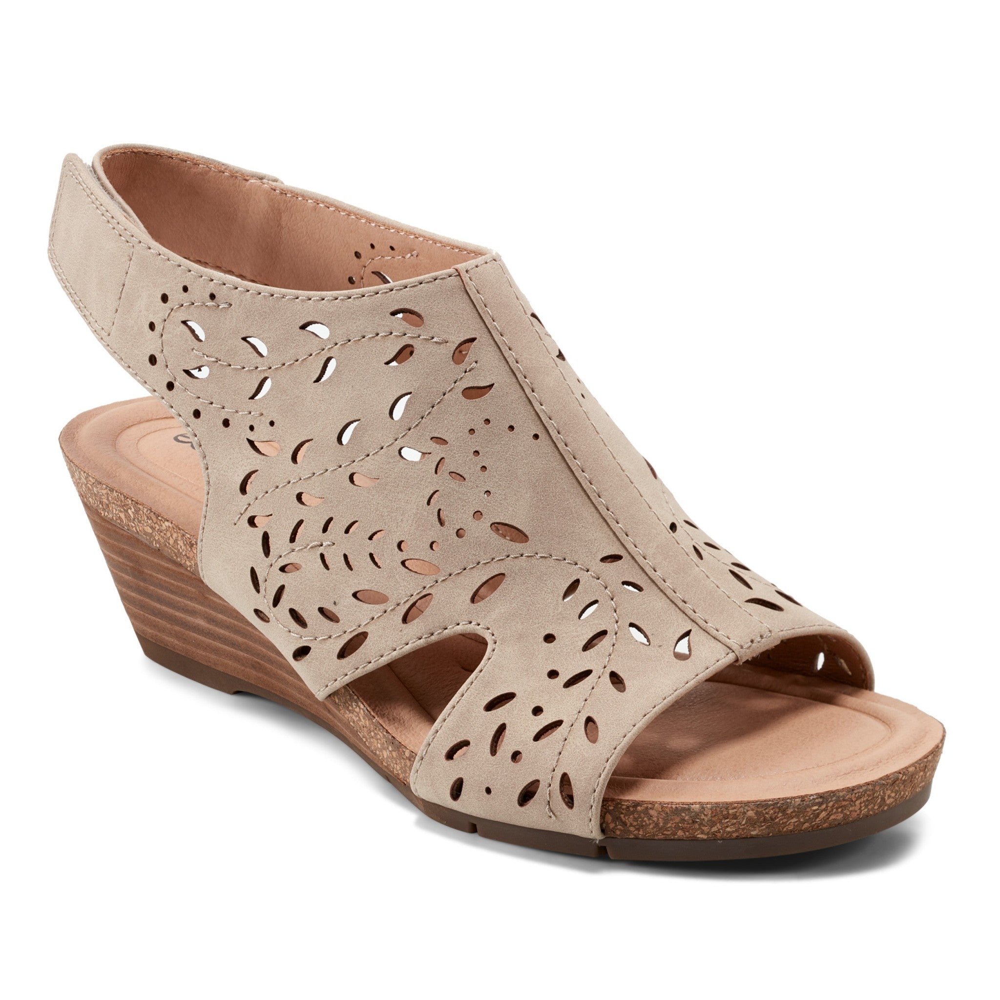 Earth Halin Cushioned Cork Wedge Women's Dress Sandal - Light Natural - 2