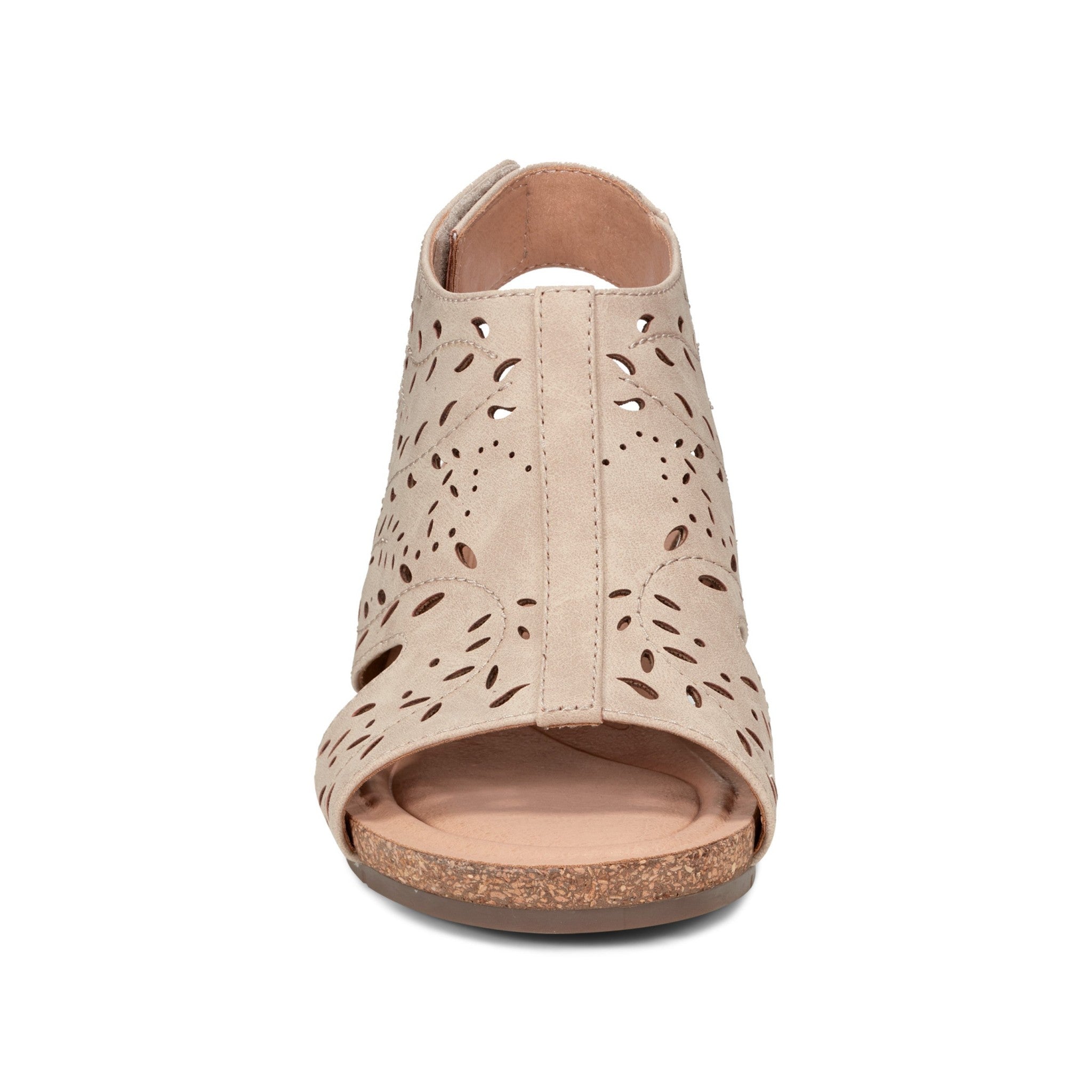 Earth Halin Cushioned Cork Wedge Women's Dress Sandal - Light Natural - 3