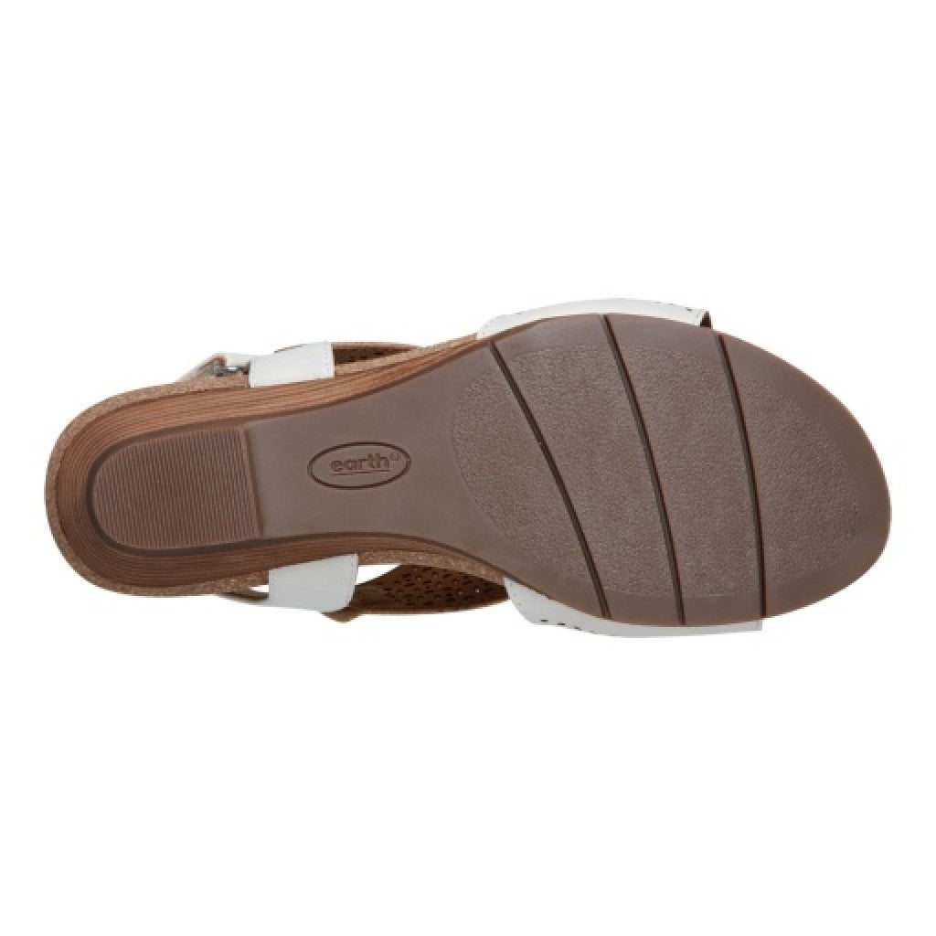 Earth Harten Wedge Sandal Cushioned Arch Support Women's Wedge Sandal - Ivory - 5