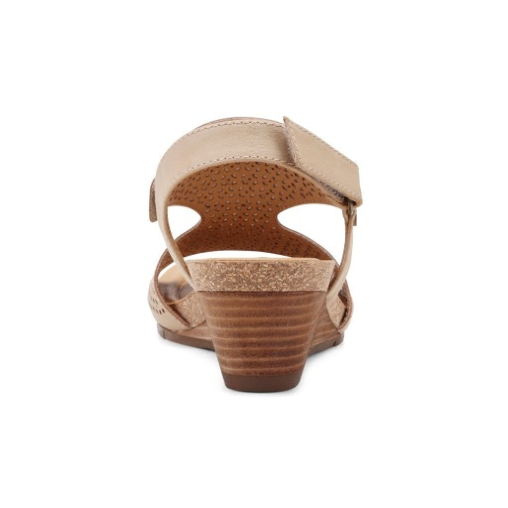 Earth Harten Wedge Sandal Cushioned Arch Support Women's Wedge Sandal - Light Natural - 4