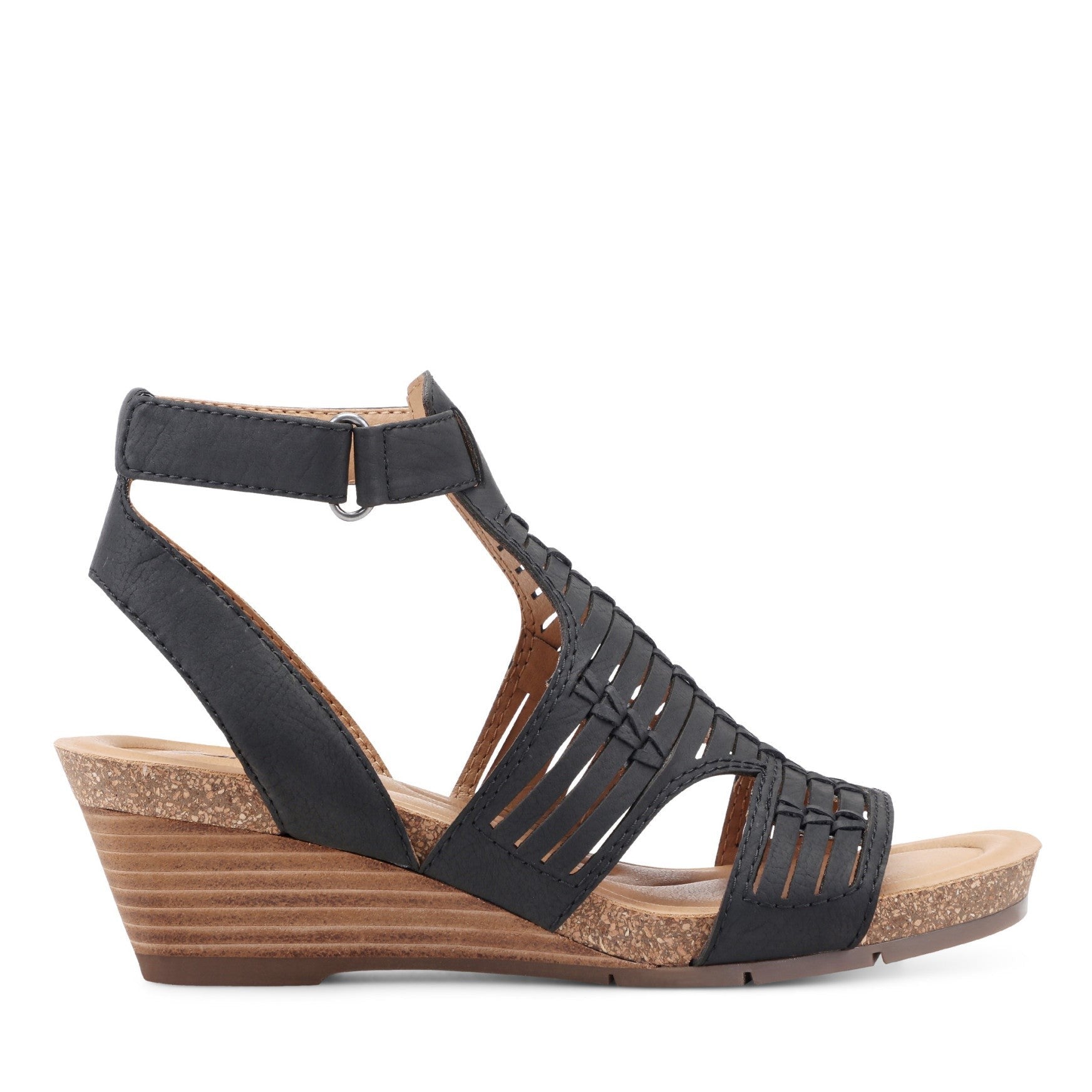 Earth Helodie Cushioned Arch Support Women's Wedge Sandal - Black - 1