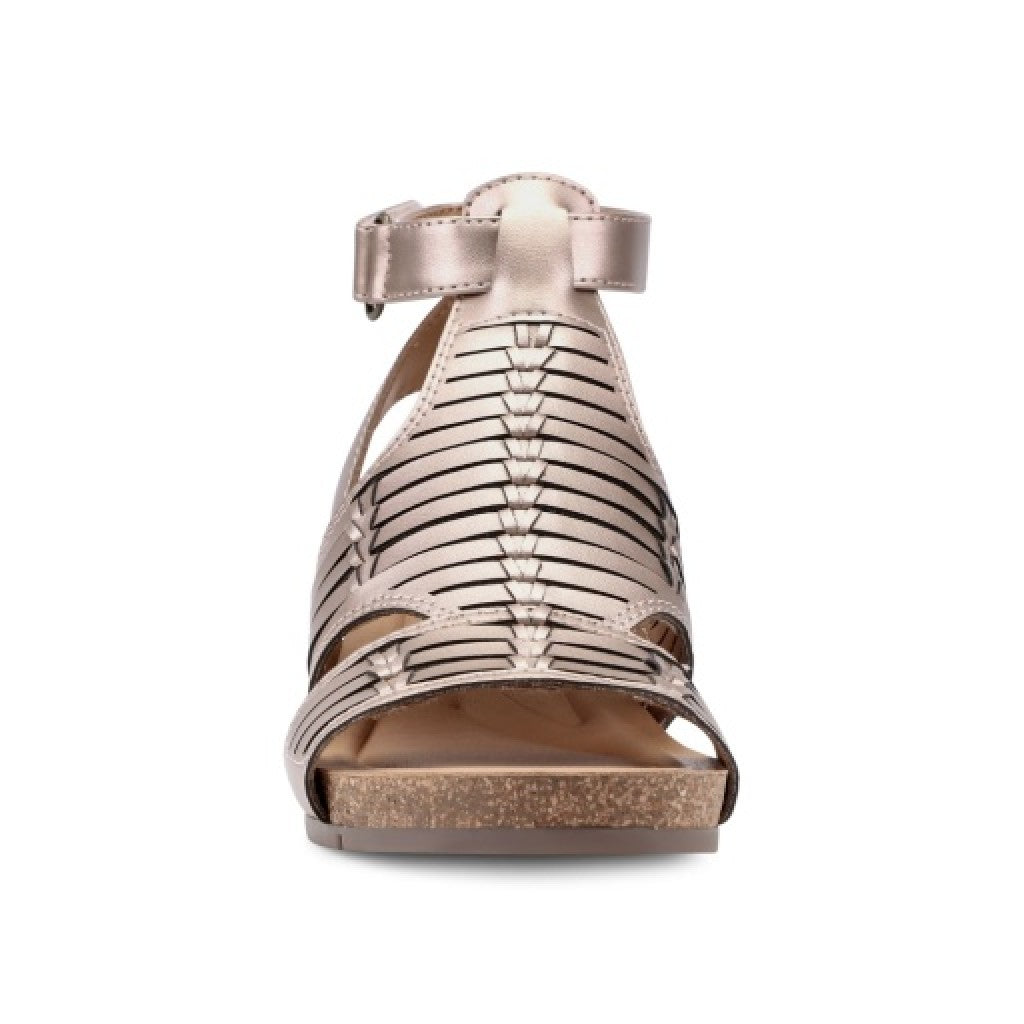 Earth Helodie Cushioned Arch Support Women's Wedge Sandal - Pewter - 3