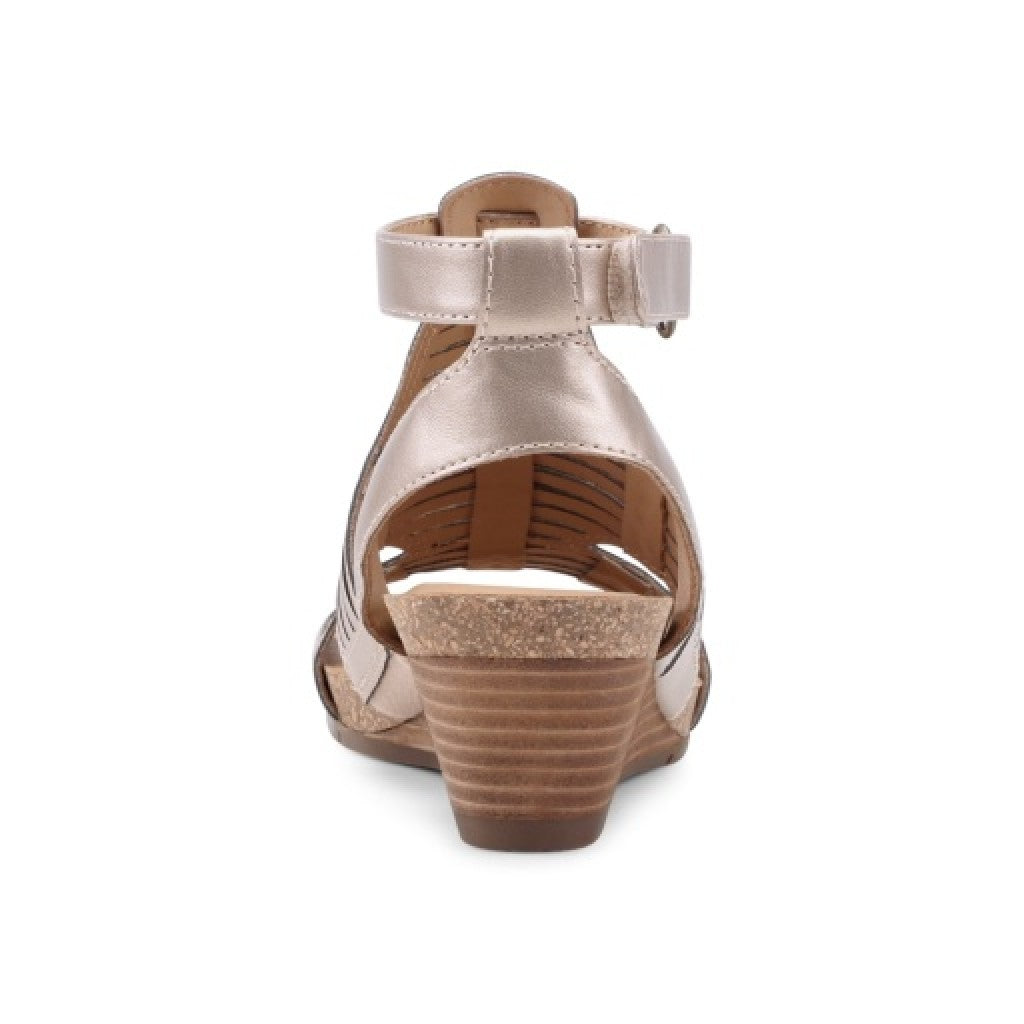 Earth Helodie Cushioned Arch Support Women's Wedge Sandal - Pewter - 4