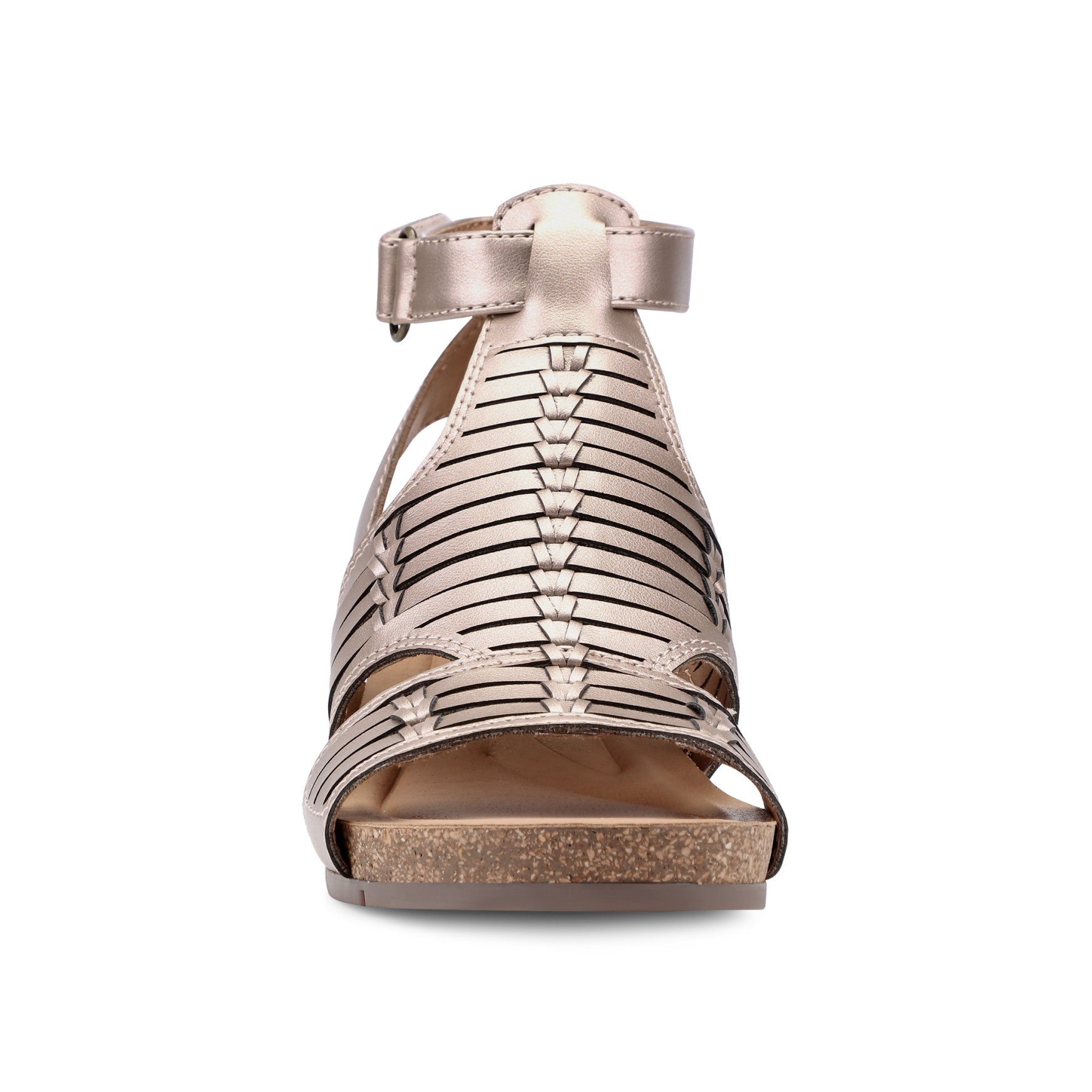 Earth Helodie Cushioned Arch Support Women's Wedge Sandal - Taupe Metallic - 3