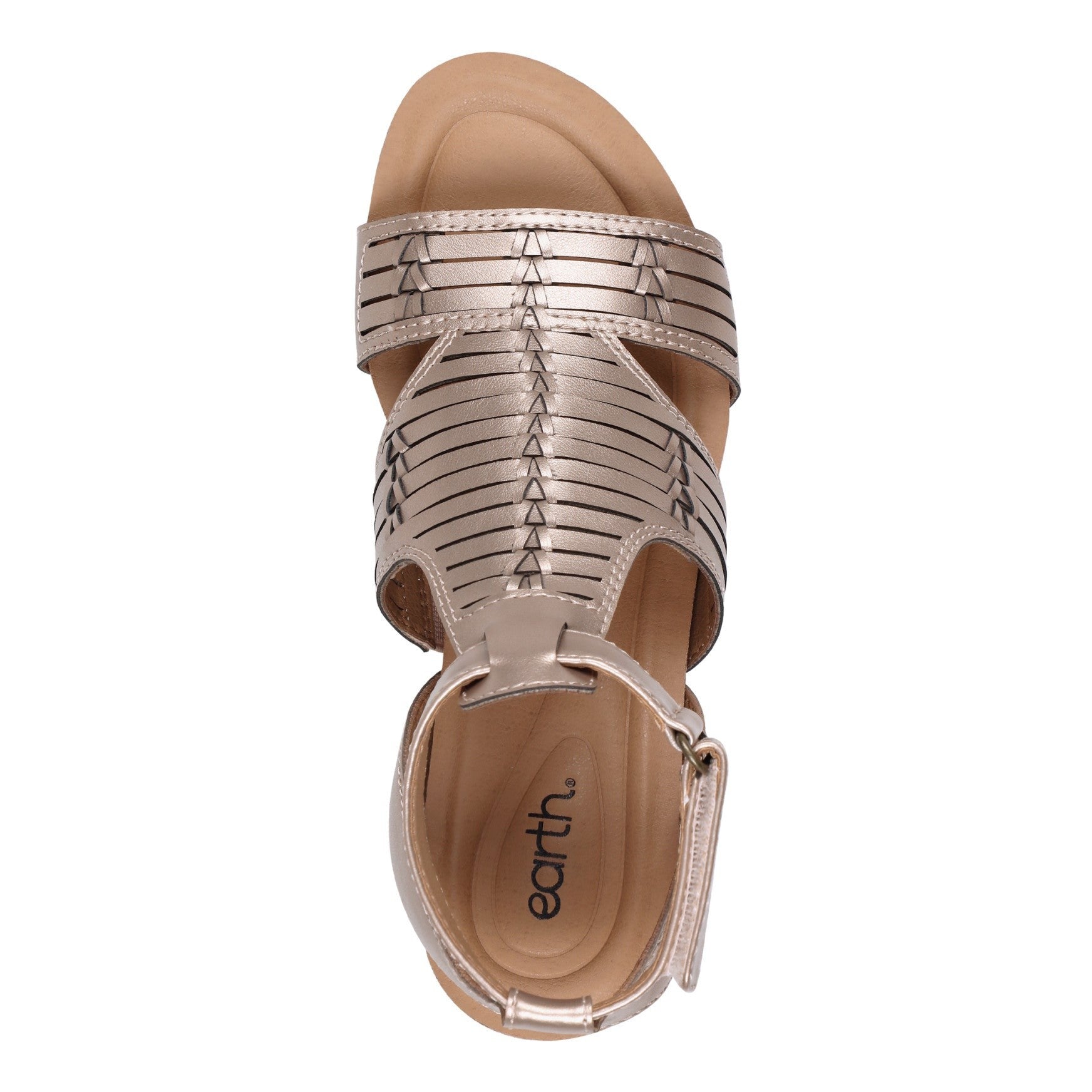 Earth Helodie Cushioned Arch Support Women's Wedge Sandal - Taupe Metallic - 5