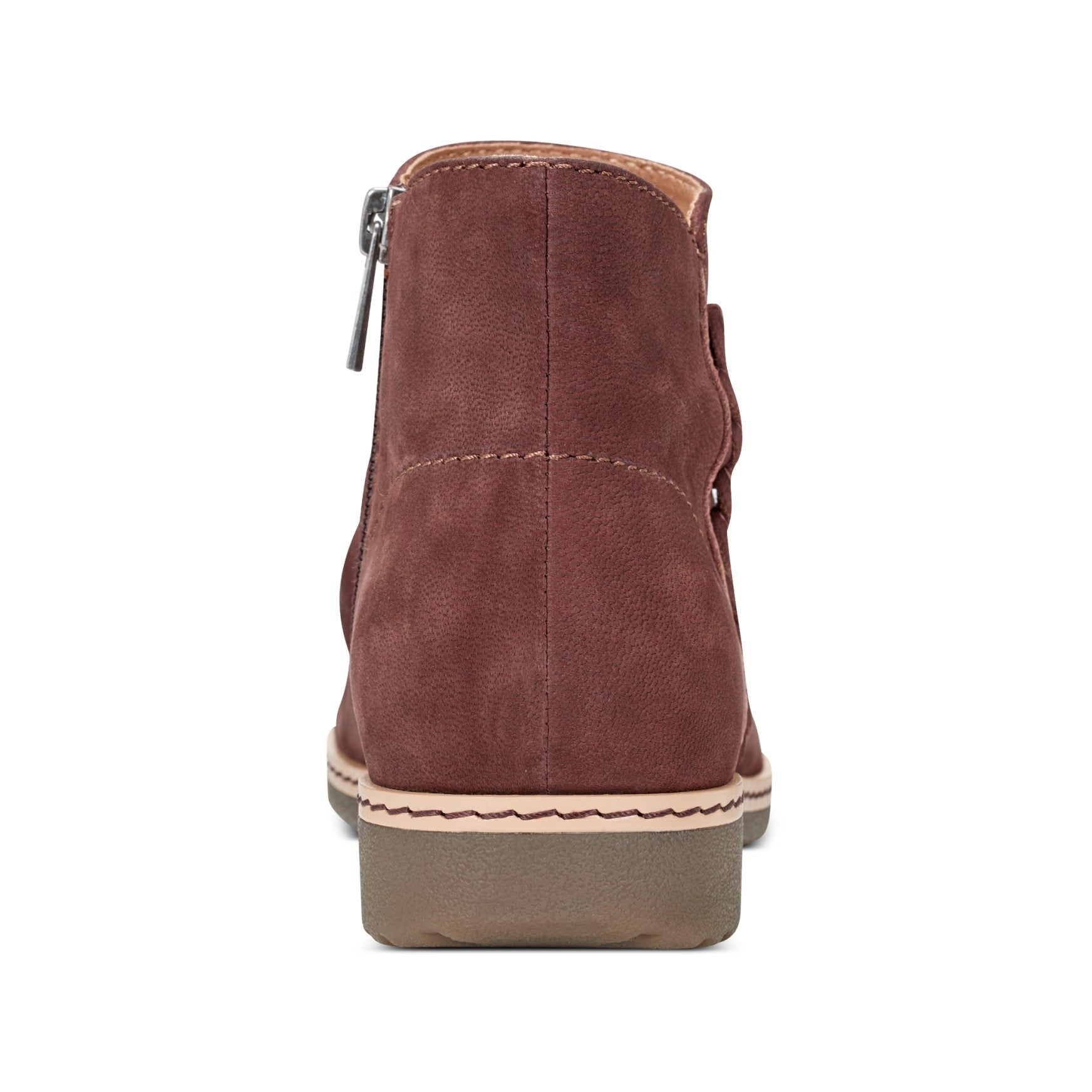 Earth Hilaree Cushioned Ruched Women's Casual Bootie - Dark Red - 4
