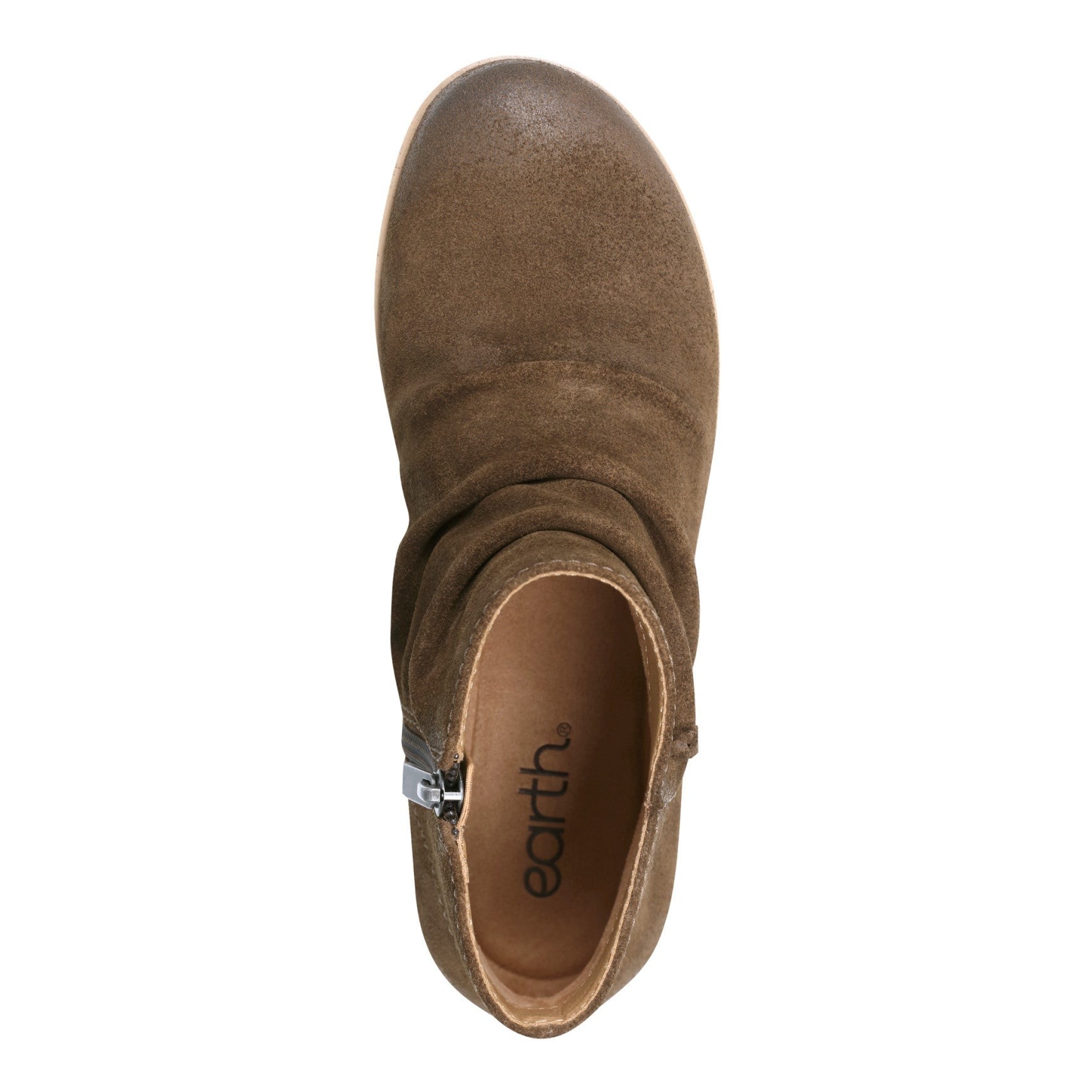 Earth Hilaree Cushioned Ruched Women's Casual Bootie - Medium Brown - 5
