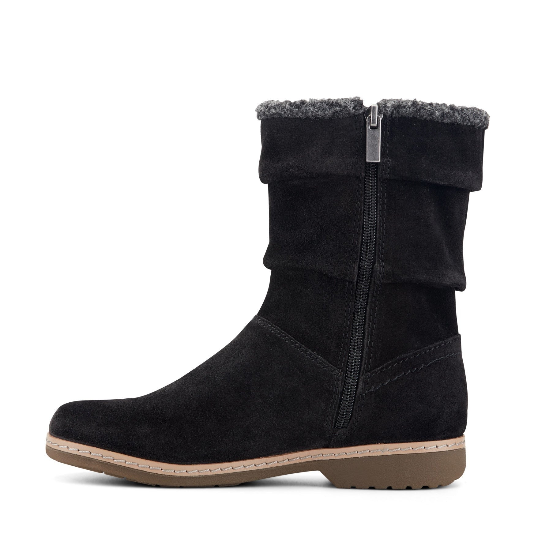 Earth Hyland Cushioned Water-Repellent Suede Boot Women's Boot - Black Suede - 4