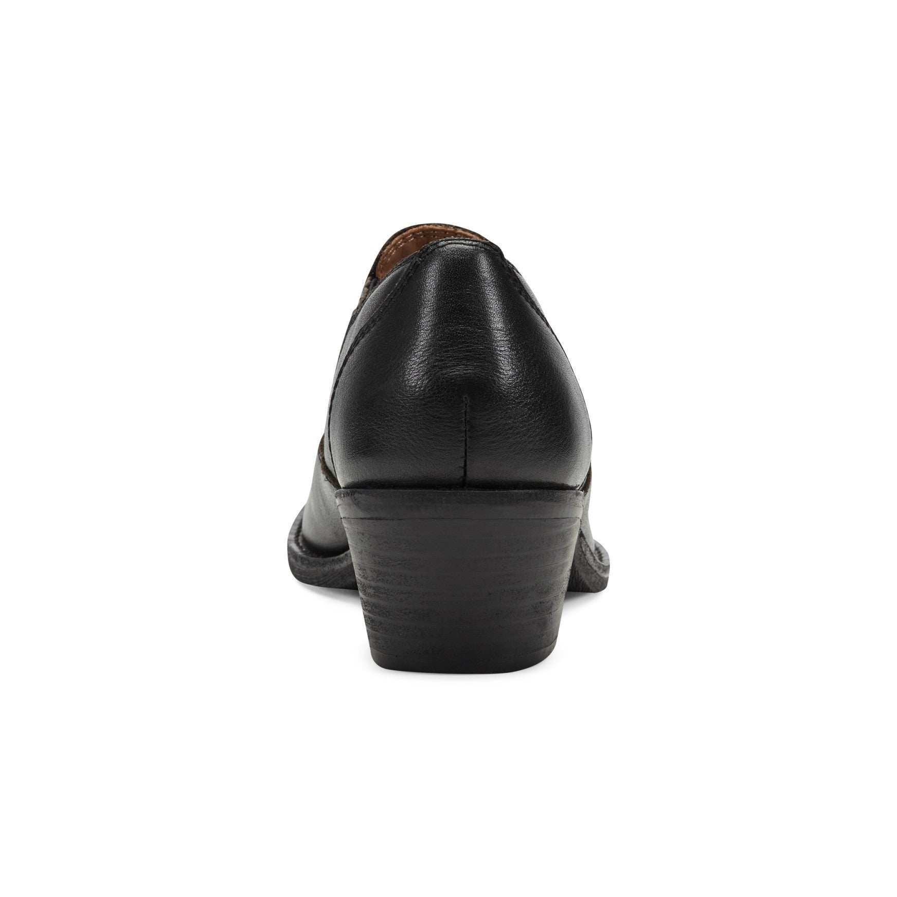 Earth Jalin Cushioned Support Slip-On Bootie Women's Slip-On Bootie - Black Leather - 4