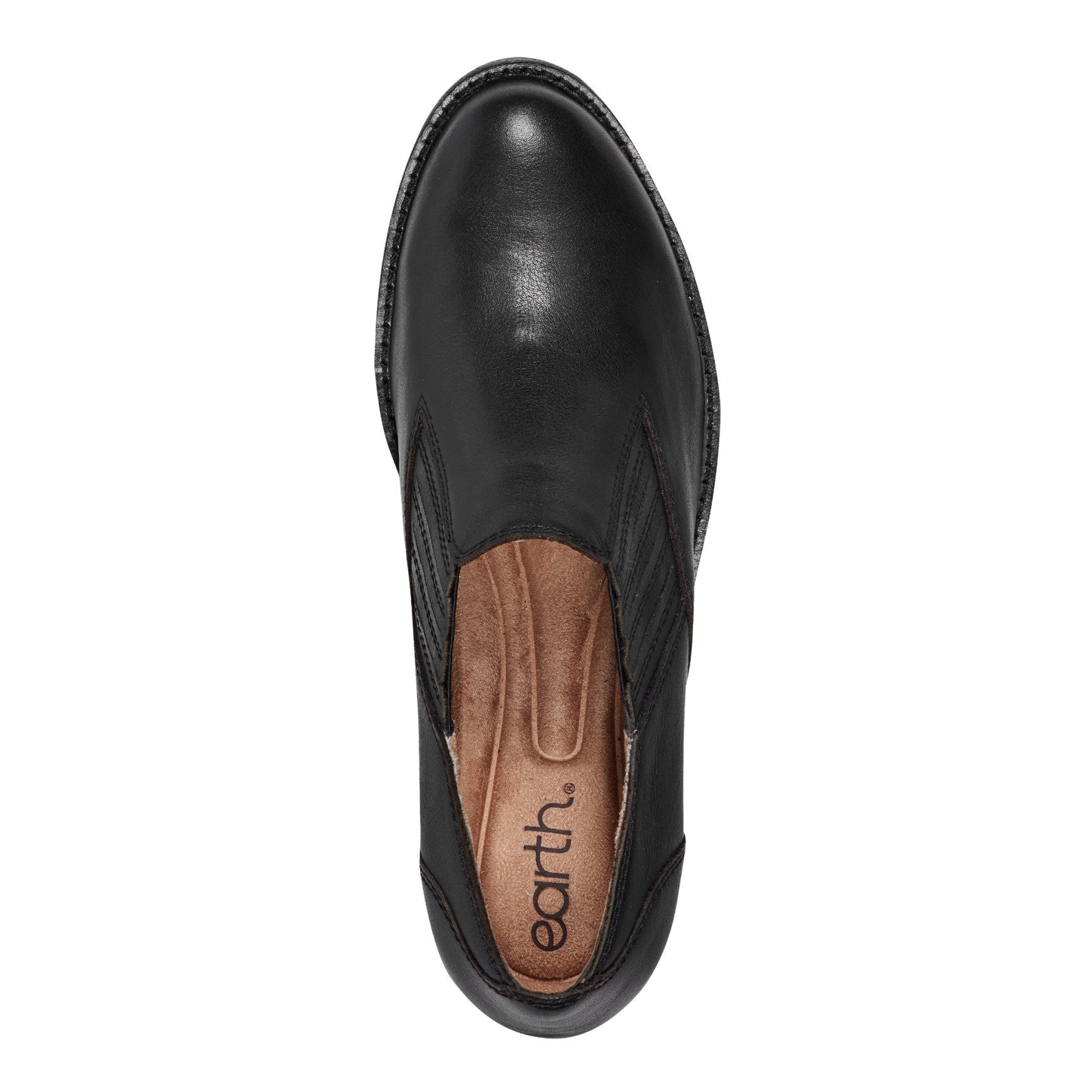 Earth Jalin Cushioned Support Slip-On Bootie Women's Slip-On Bootie - Black Leather - 5