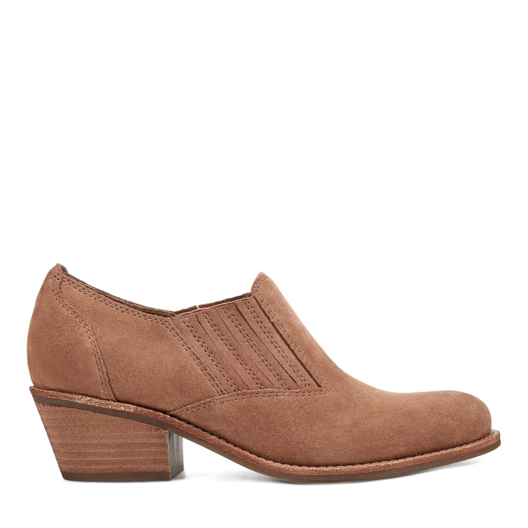 Earth Jalin Cushioned Support Slip-On Bootie Women's Slip-On Bootie - Medium Brown Suede - 1