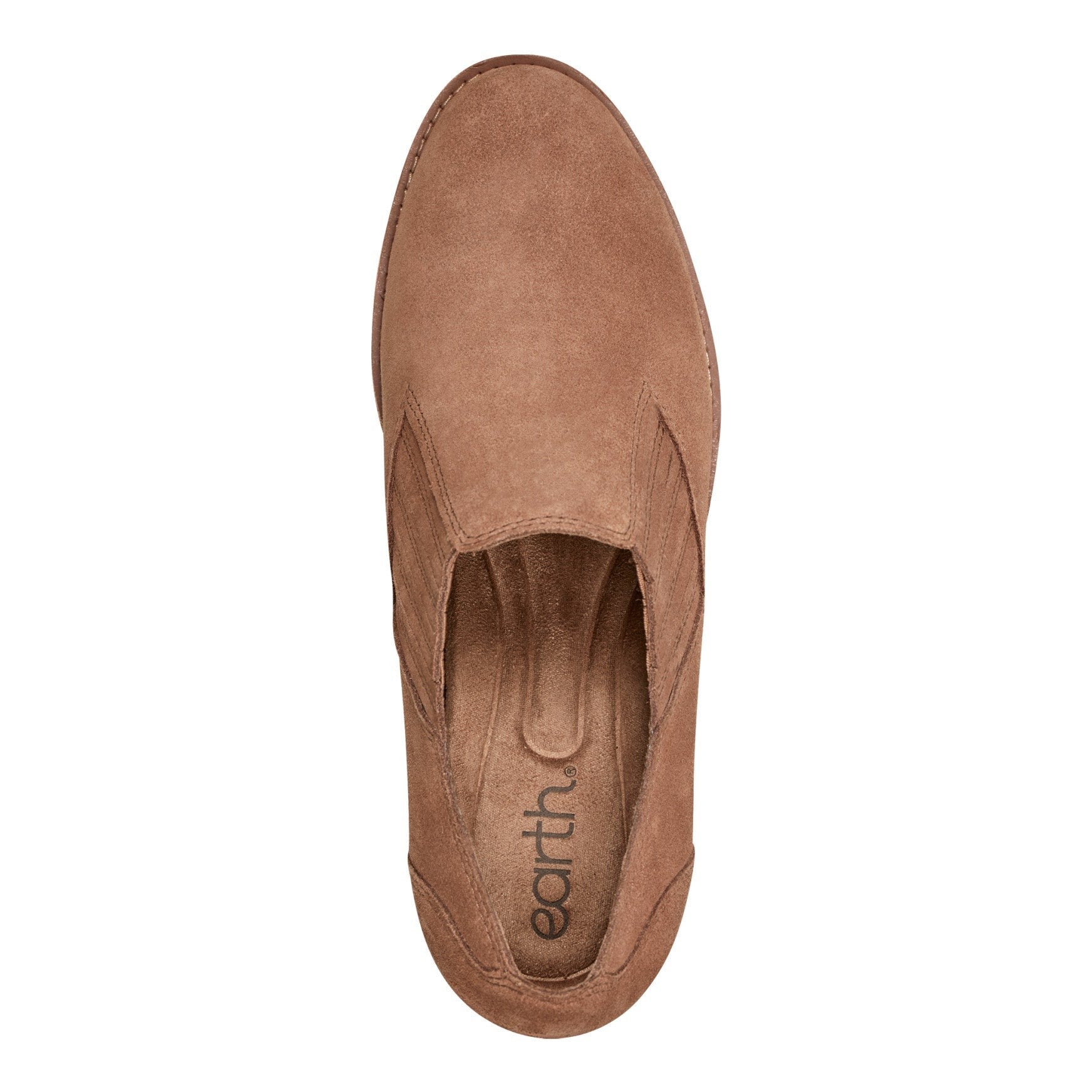 Earth Jalin Cushioned Support Slip-On Bootie Women's Slip-On Bootie - Medium Brown Suede - 5