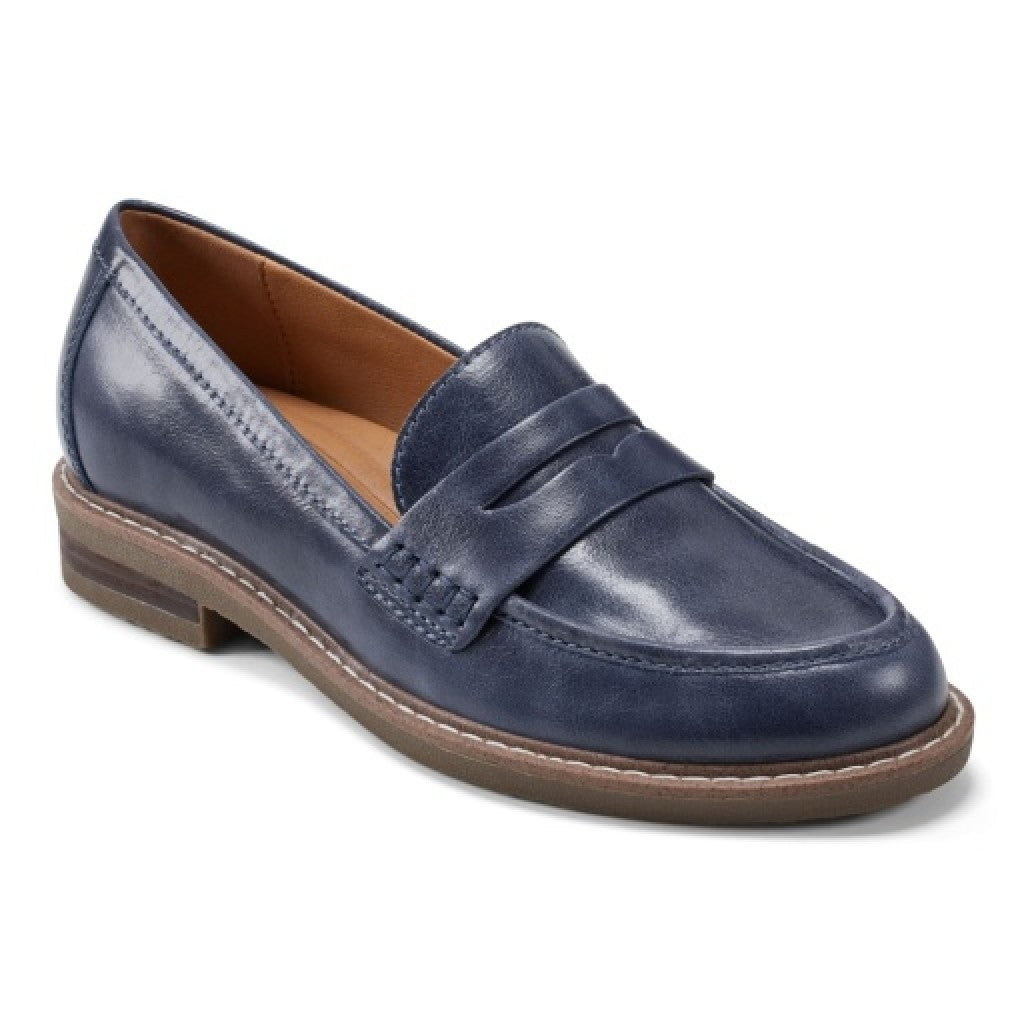 Earth Javas Slip-on Penny Casual Cushioned Arch Support Women's Mules & Loafers - Dark Blue - 1