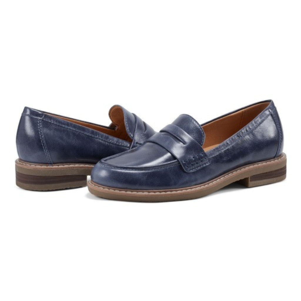 Earth Javas Slip-on Penny Casual Cushioned Arch Support Women's Mules & Loafers - Dark Blue - 7