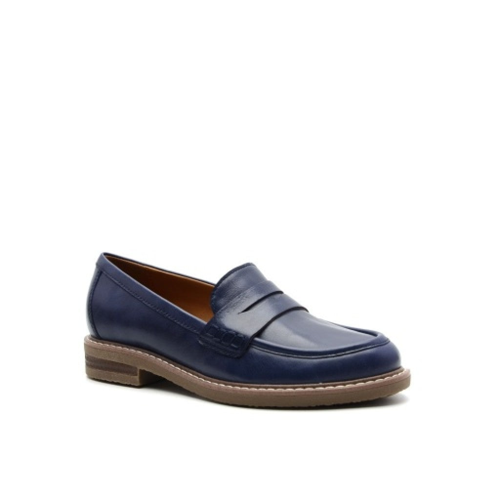 Earth Javas Slip-on Penny Casual Cushioned Arch Support Women's Mules & Loafers - Dark Blue - 8