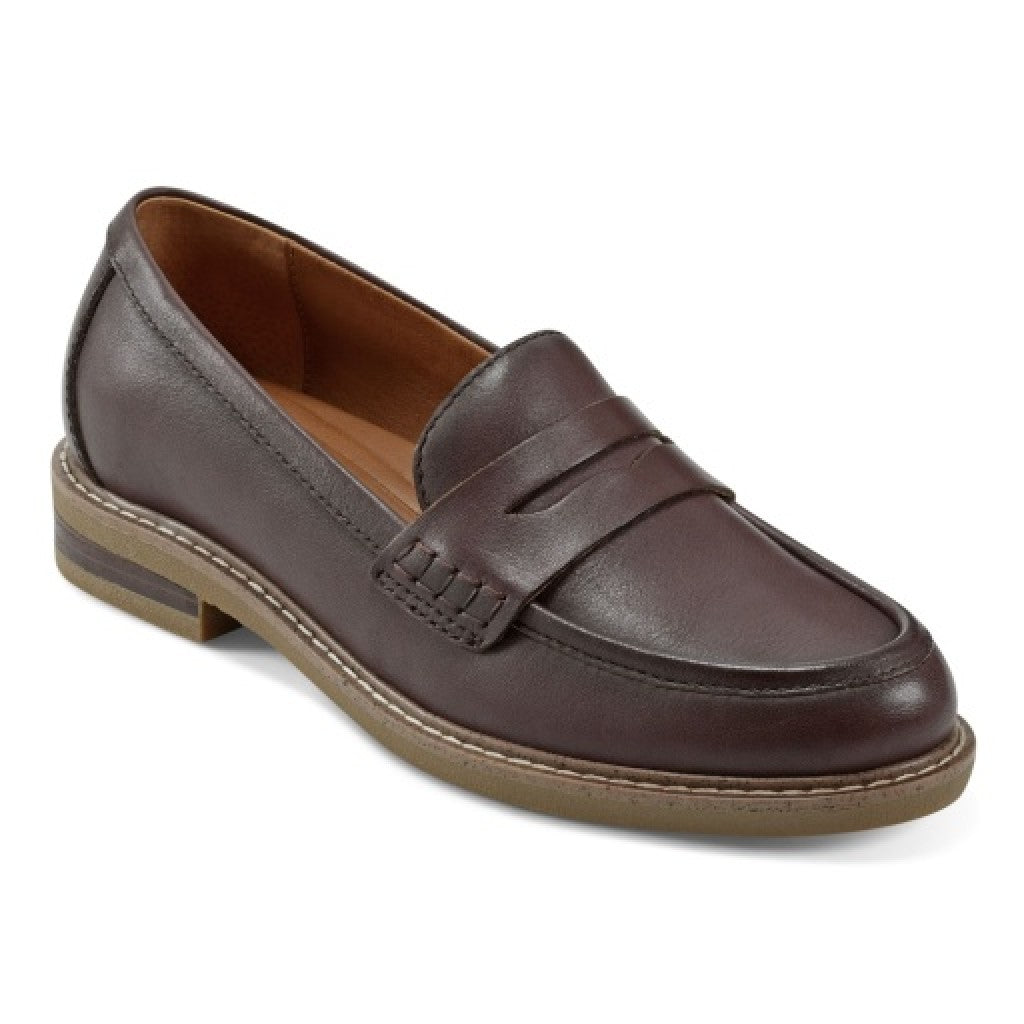 Earth Javas Slip-on Penny Casual Cushioned Arch Support Women's Mules & Loafers - Dark Brown - 1