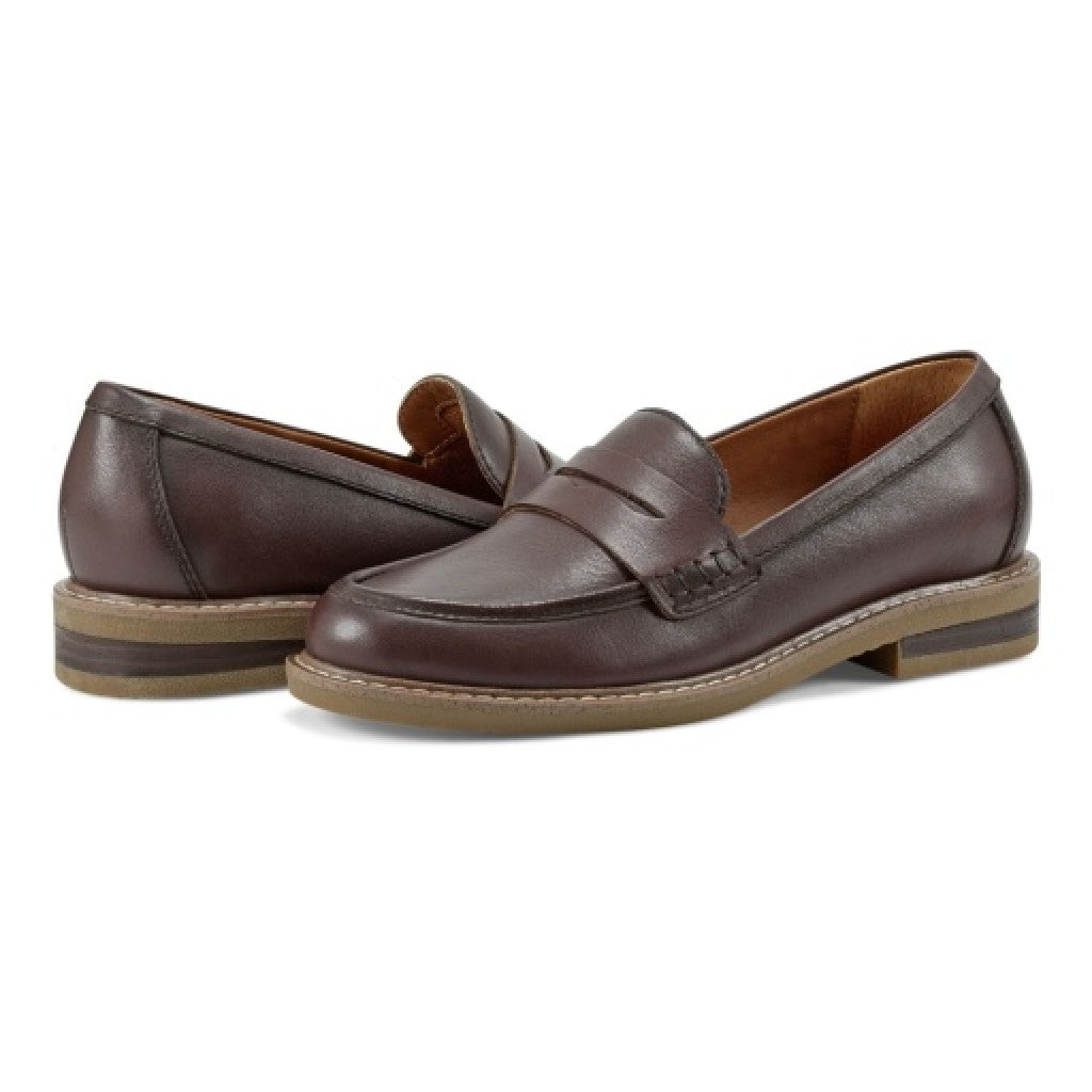 Earth Javas Slip-on Penny Casual Cushioned Arch Support Women's Mules & Loafers - Dark Brown - 7