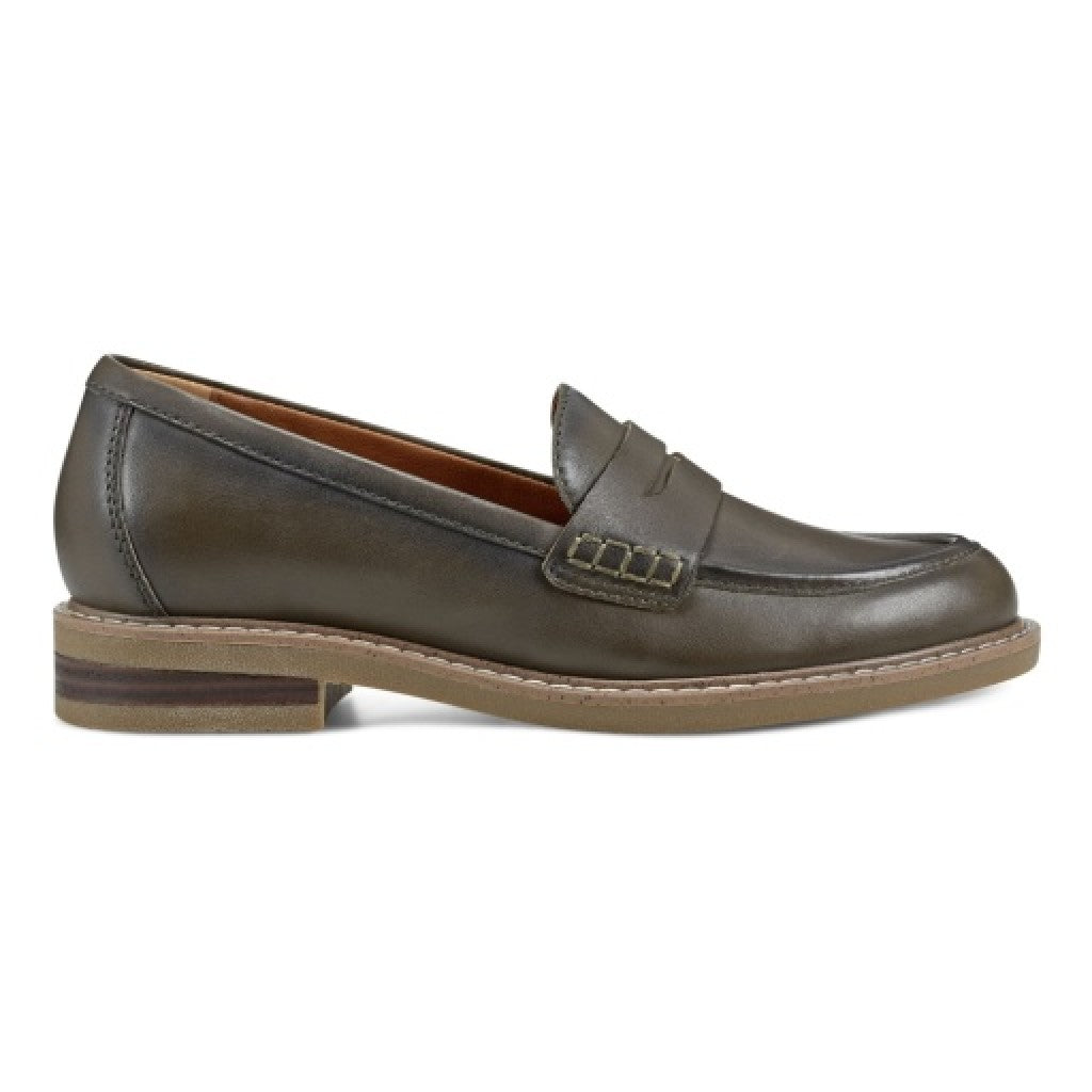 Earth Javas Slip-on Penny Casual Cushioned Arch Support Women's Mules & Loafers - Dark Green - 2