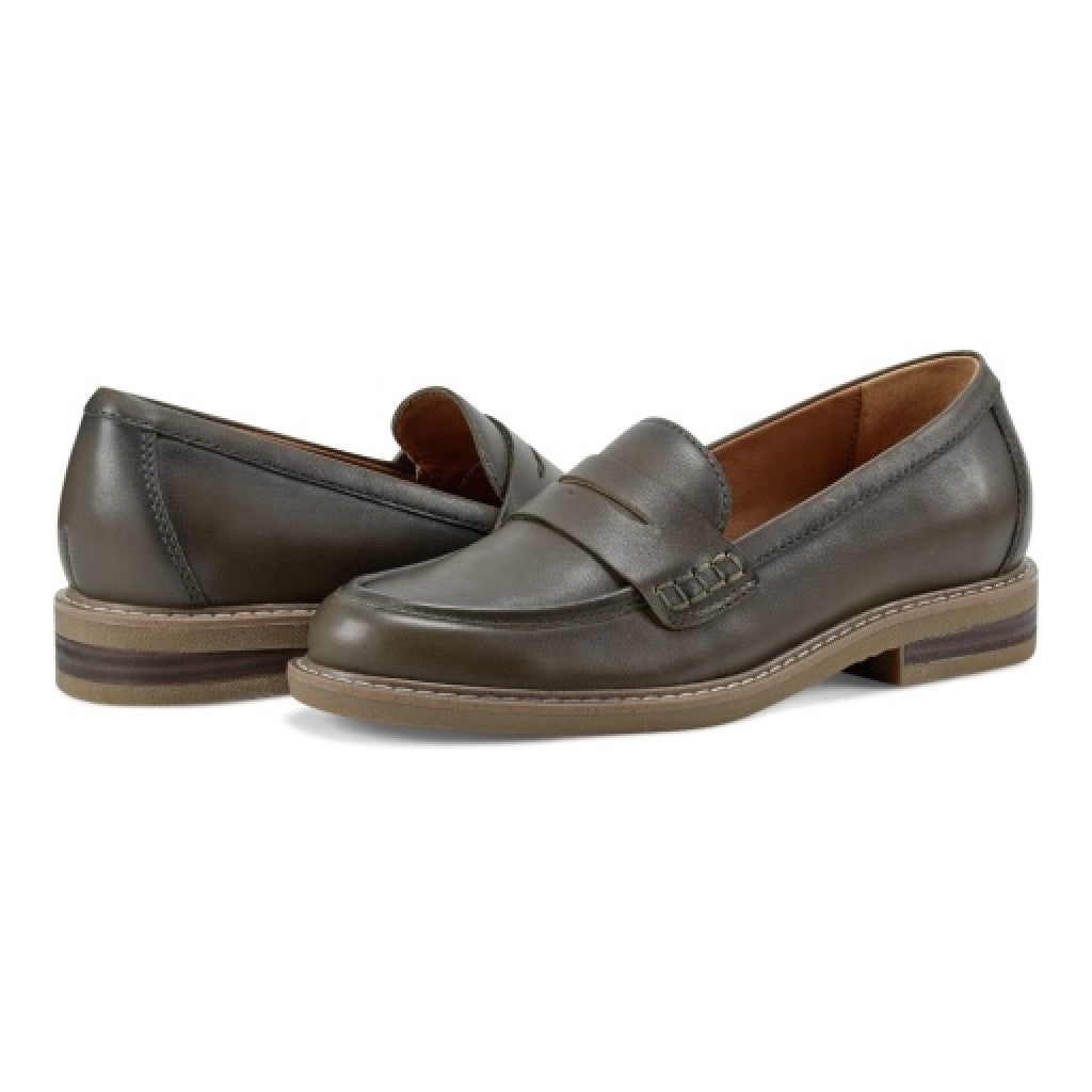 Earth Javas Slip-on Penny Casual Cushioned Arch Support Women's Mules & Loafers - Dark Green - 7