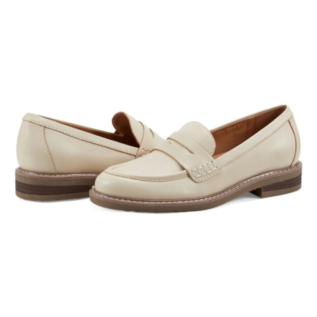 Earth Javas Slip-on Penny Casual Cushioned Arch Support Women's Mules & Loafers - Ivory - 7