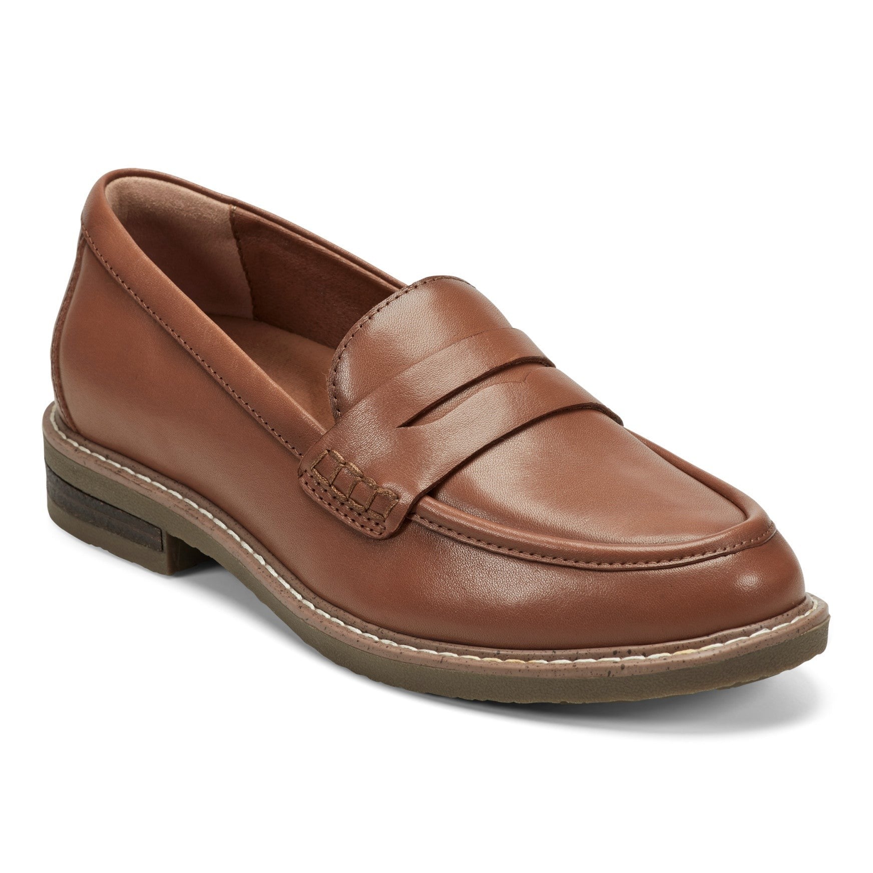 Earth Javas Slip-on Penny Casual Cushioned Arch Support Women's Mules & Loafers - Medium Brown Leather - 2