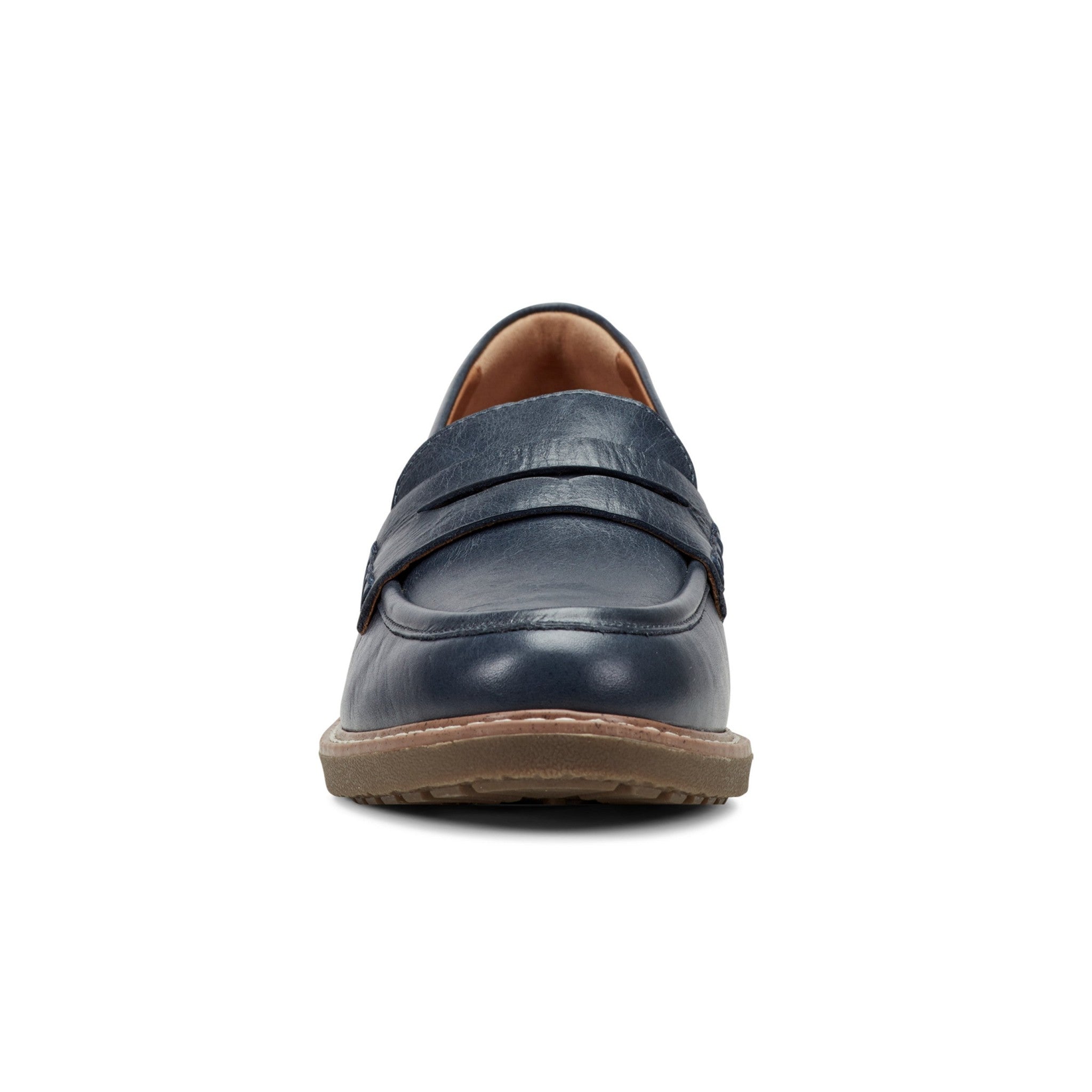 Earth Javas Slip-on Penny Casual Cushioned Arch Support Women's Mules & Loafers - Navy Leather - 3