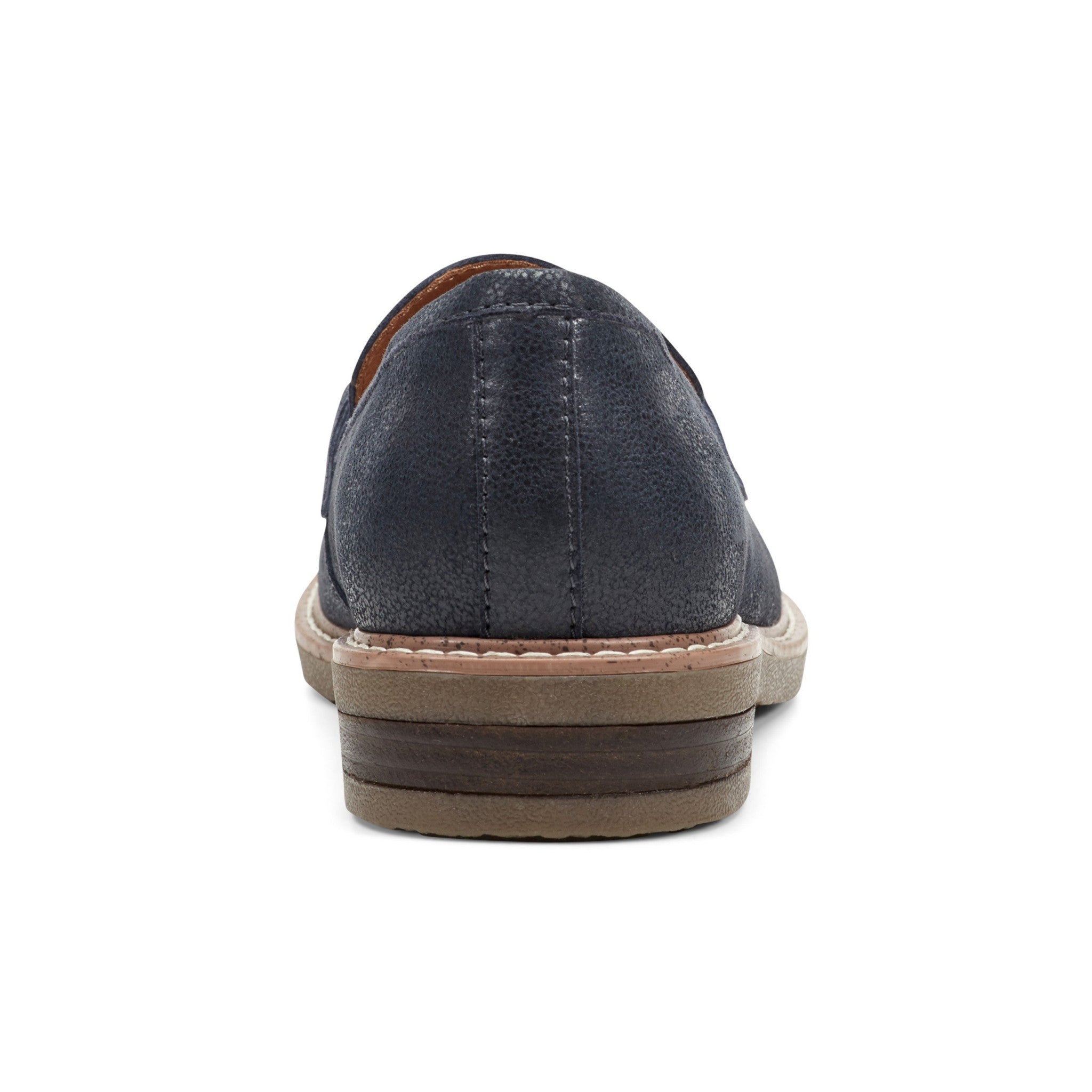 Earth Jayde Leather Knotted Casual - Cushioned Arch Support Women's Mules & Loafers - Dark Blue Leather - 4