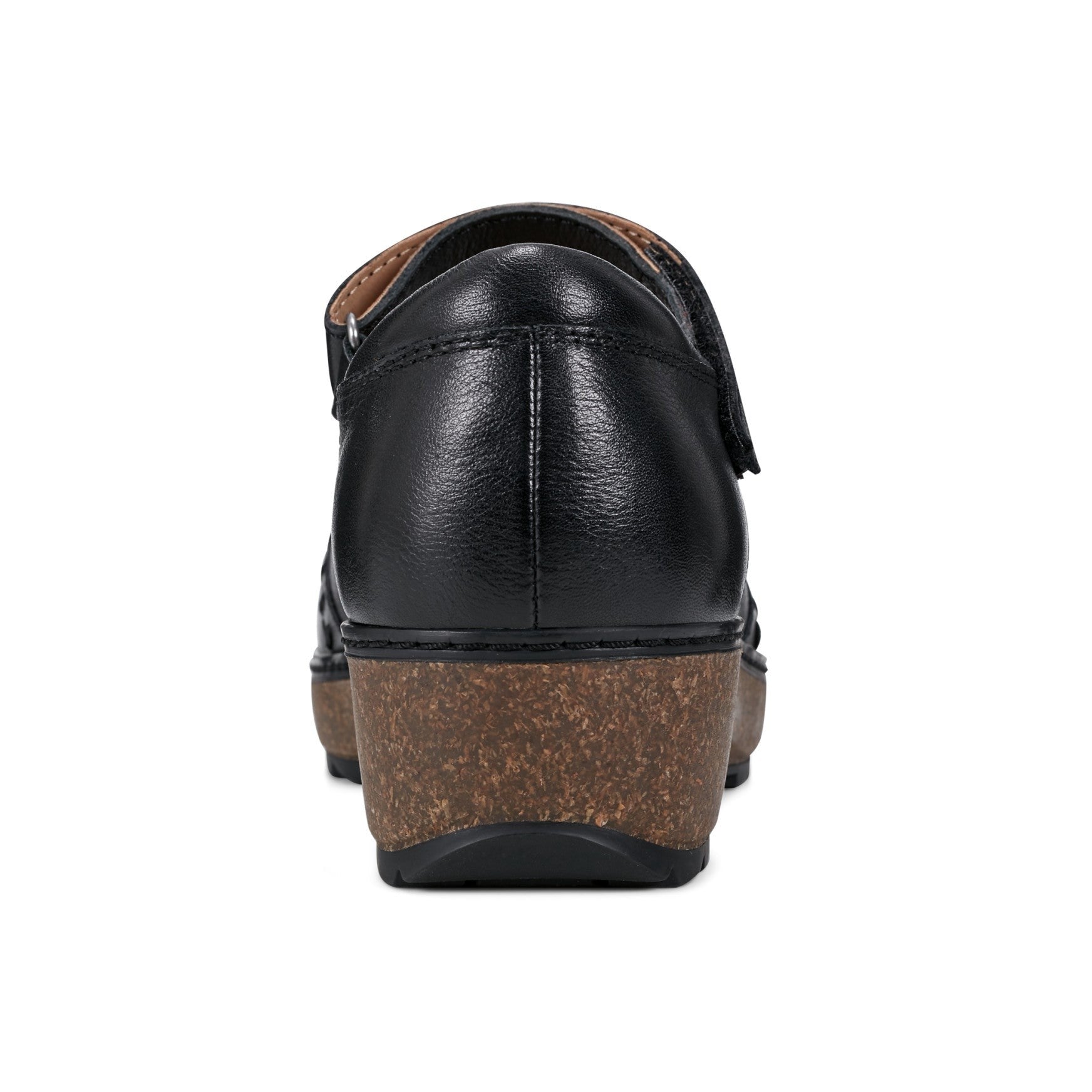 Earth Kalece Leather Mary Jane Casual Cushioned Arch Support Women's Mules & Loafers - Black Leather - 4