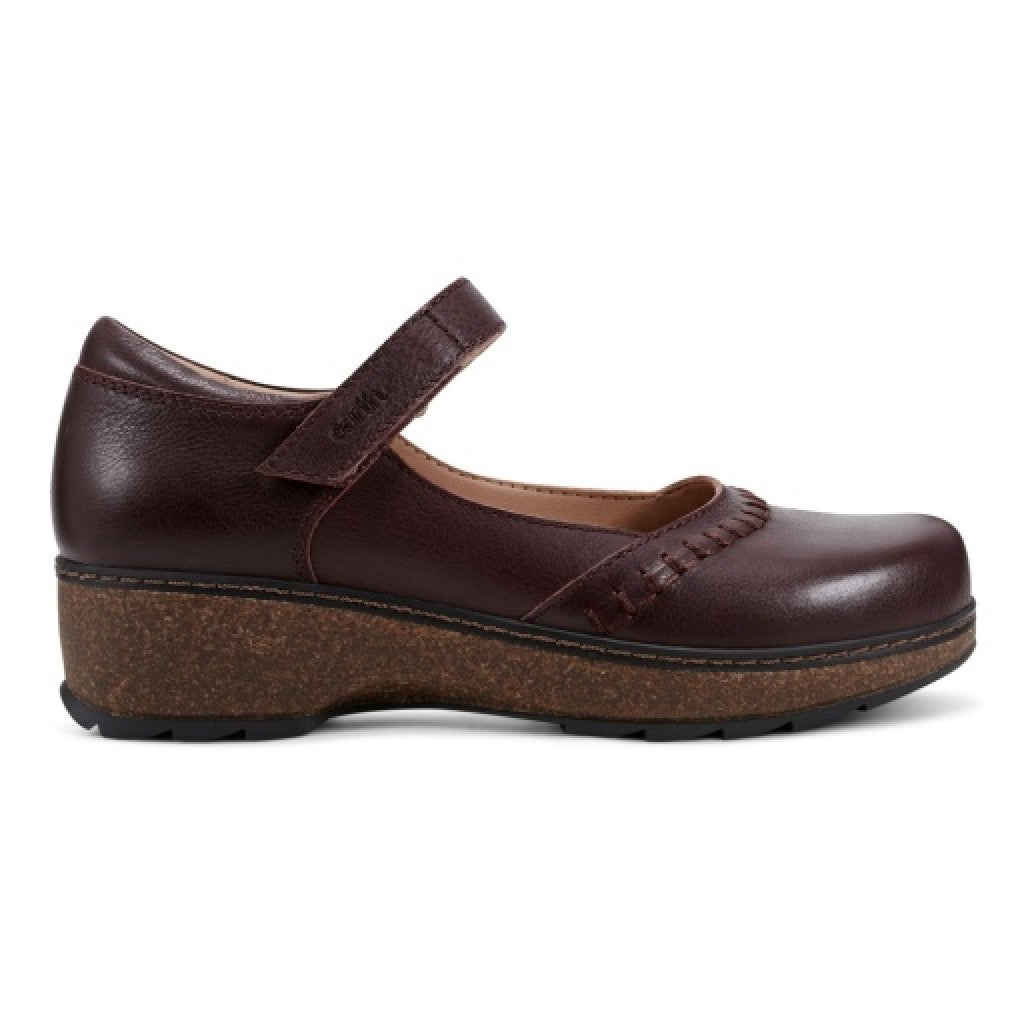 Earth Kalece Leather Mary Jane Casual Cushioned Arch Support Women's Mules & Loafers - Dark Red - 2