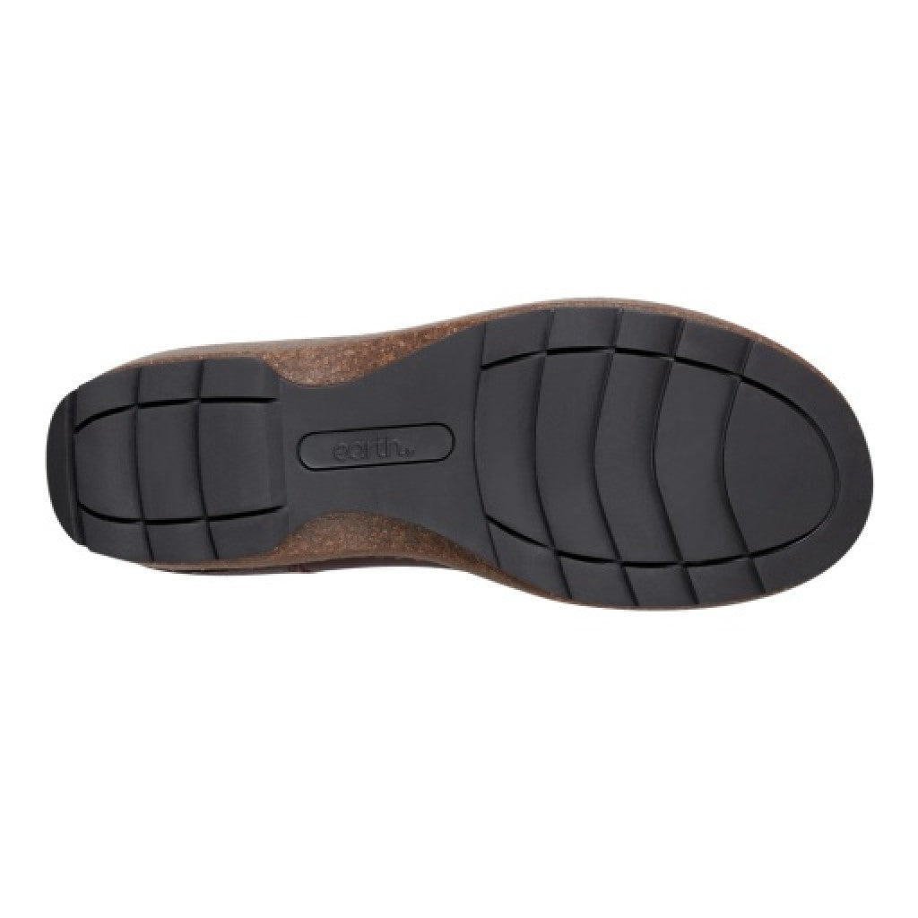Earth Kalece Leather Mary Jane Casual Cushioned Arch Support Women's Mules & Loafers - Dark Red - 5