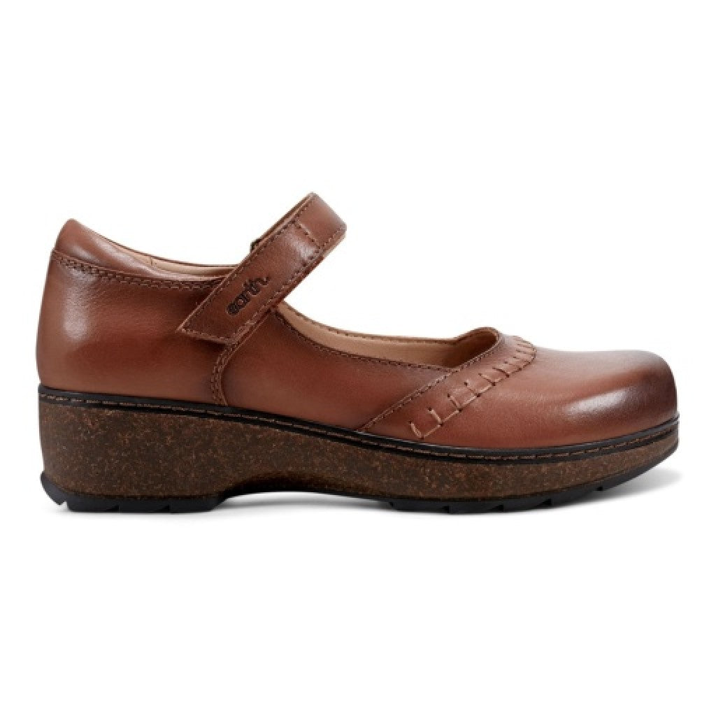 Earth Kalece Leather Mary Jane Casual Cushioned Arch Support Women's Mules & Loafers - Light Natural - 2