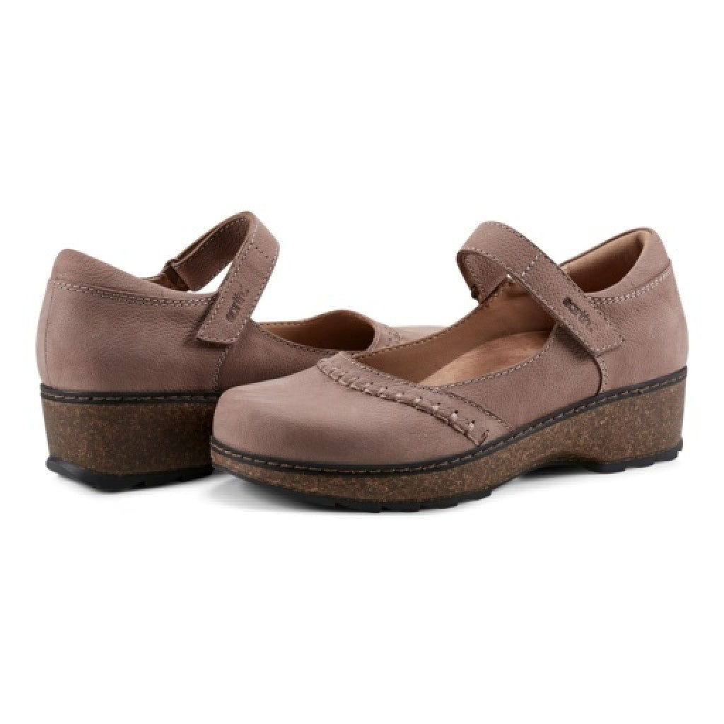 Earth Kalece Leather Mary Jane Casual Cushioned Arch Support Women's Mules & Loafers - Taupe - 7
