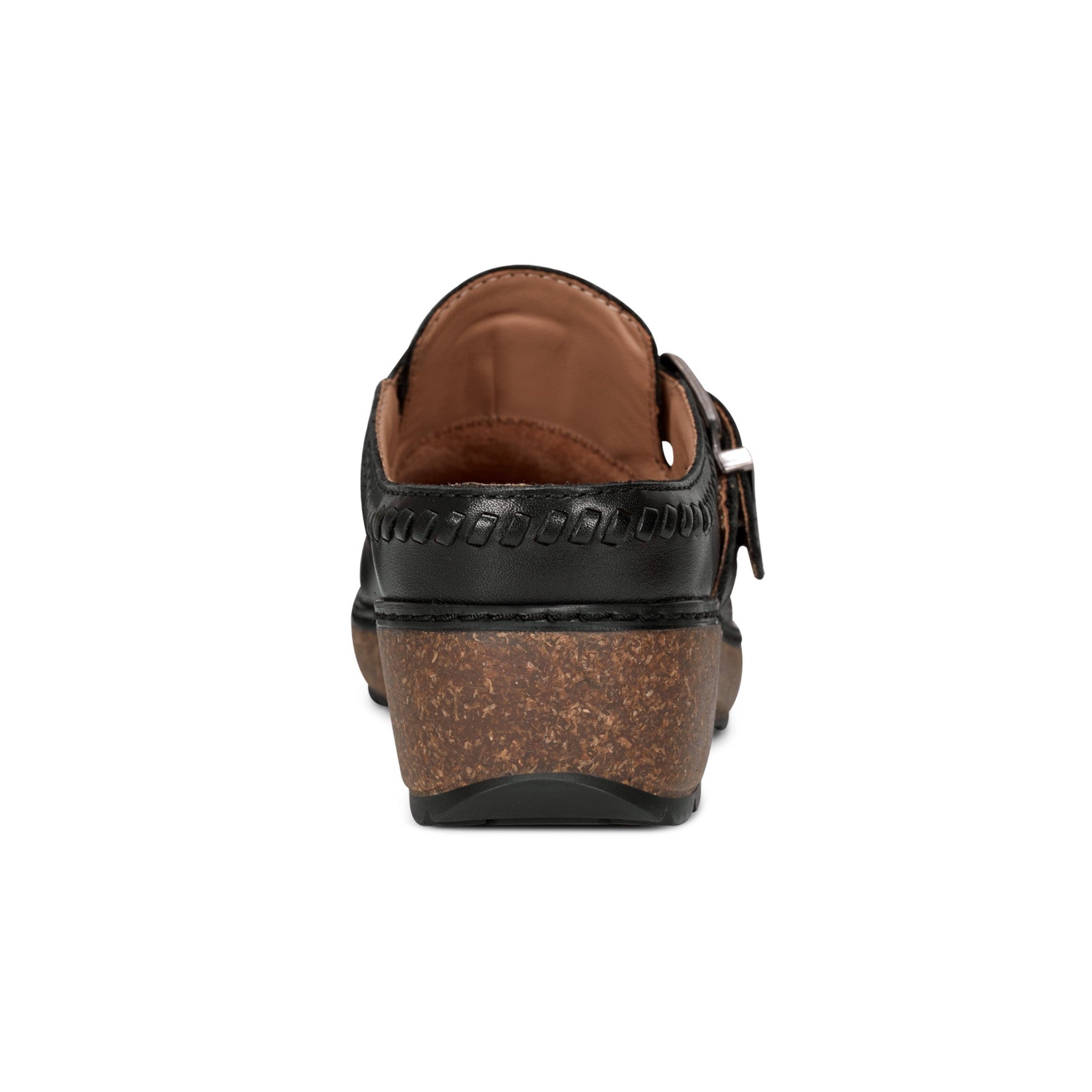 Earth Kay Classic Comfort Clog Cushioned Arch Support Women's Mule - Black - 4