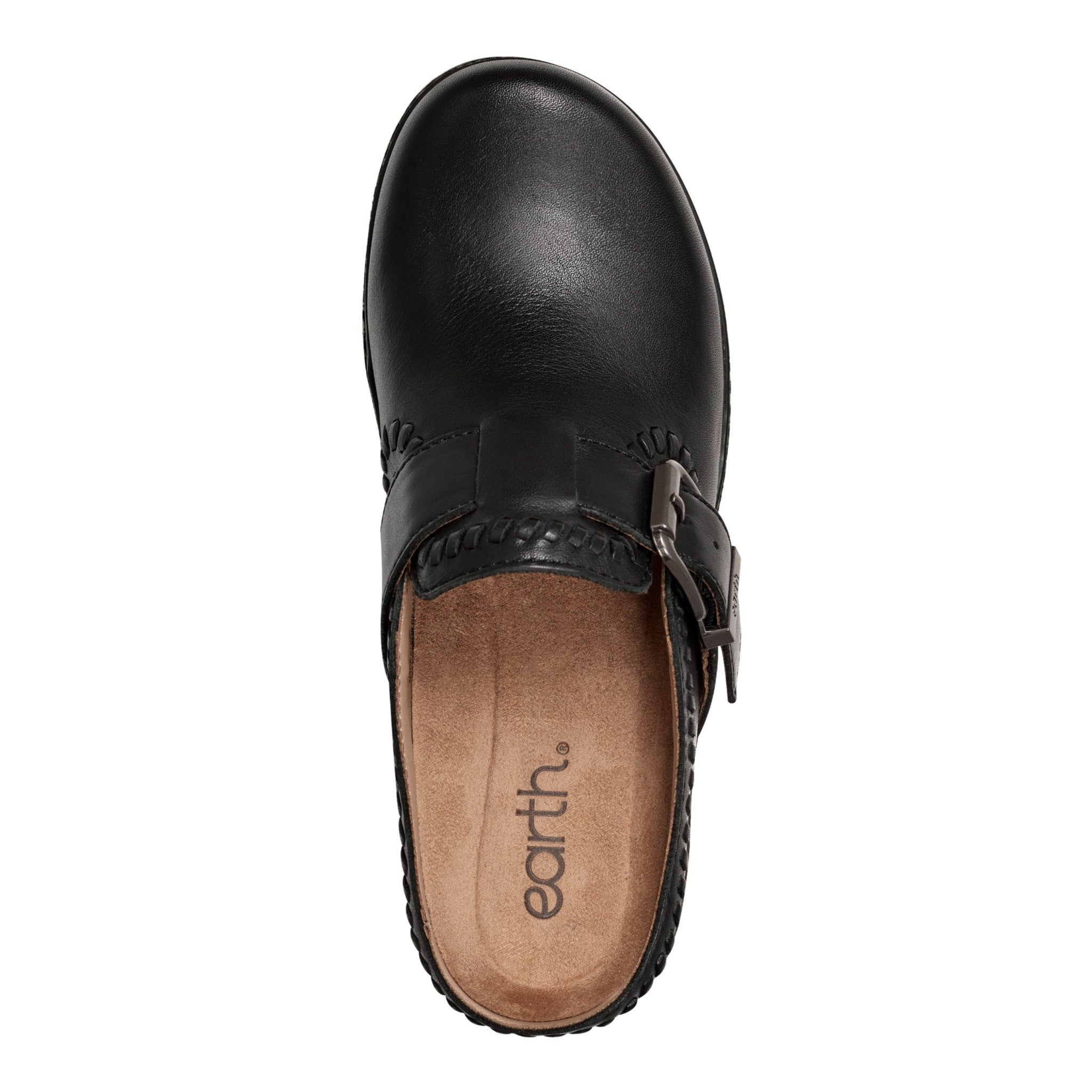 Earth Kay Classic Comfort Clog Cushioned Arch Support Women's Mule - Black - 5