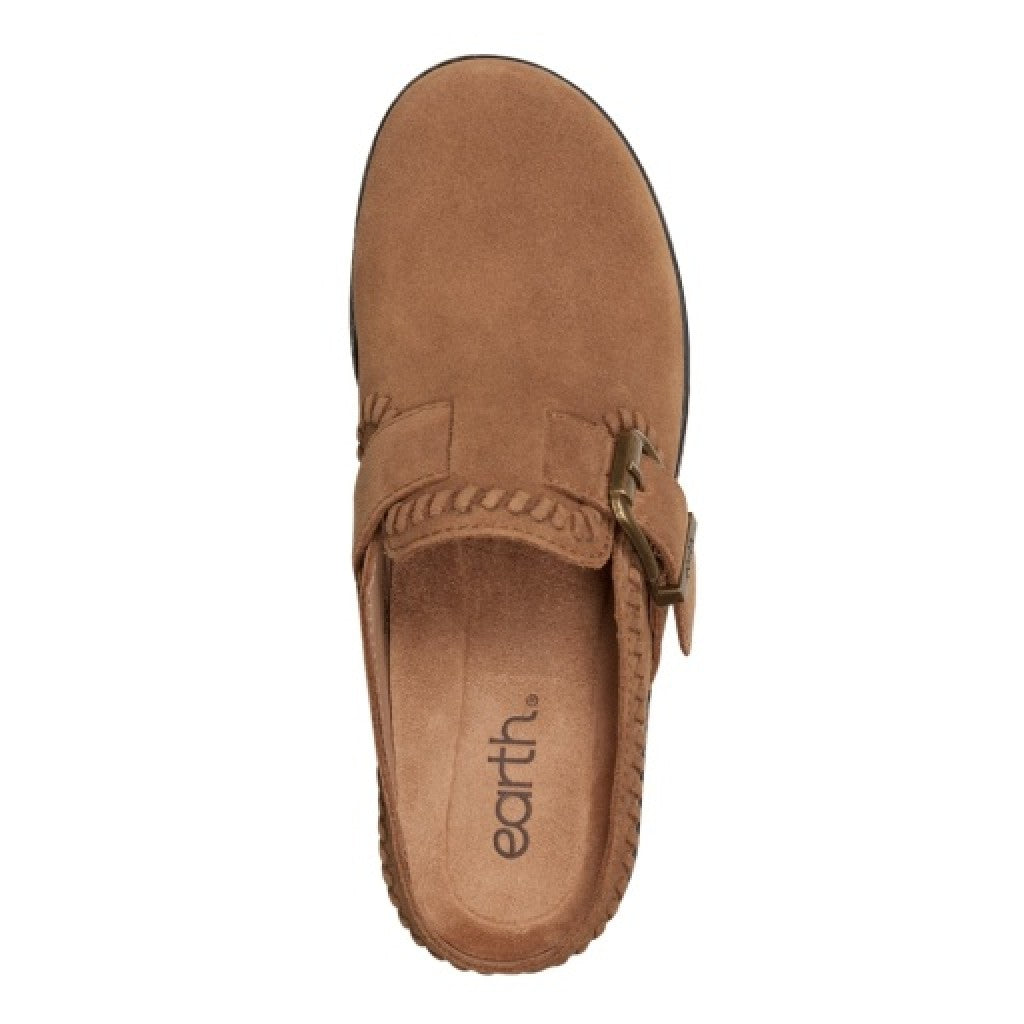 Earth Kay Classic Comfort Clog Cushioned Arch Support Women's Mule - Dark Natural - 6