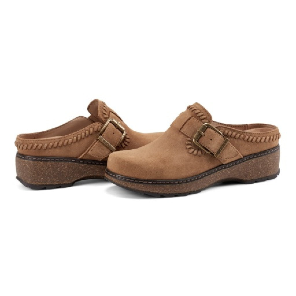 Earth Kay Classic Comfort Clog Cushioned Arch Support Women's Mule - Dark Natural - 7