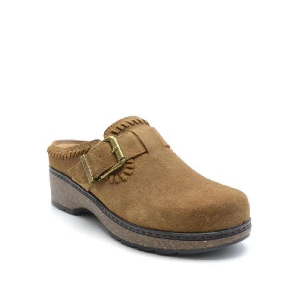 Earth Kay Classic Comfort Clog Cushioned Arch Support Women's Mule - Dark Natural - 8