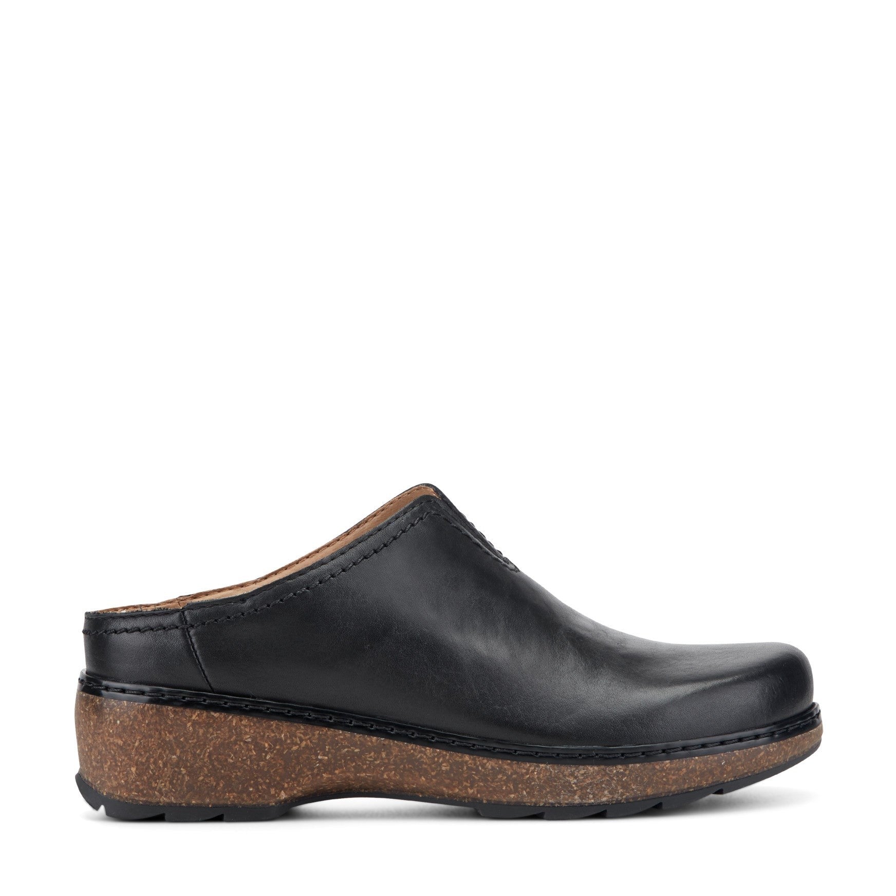 Earth Kolia Cushioned Cork Footbed Mule - Women's Mules - Black Leather - 1