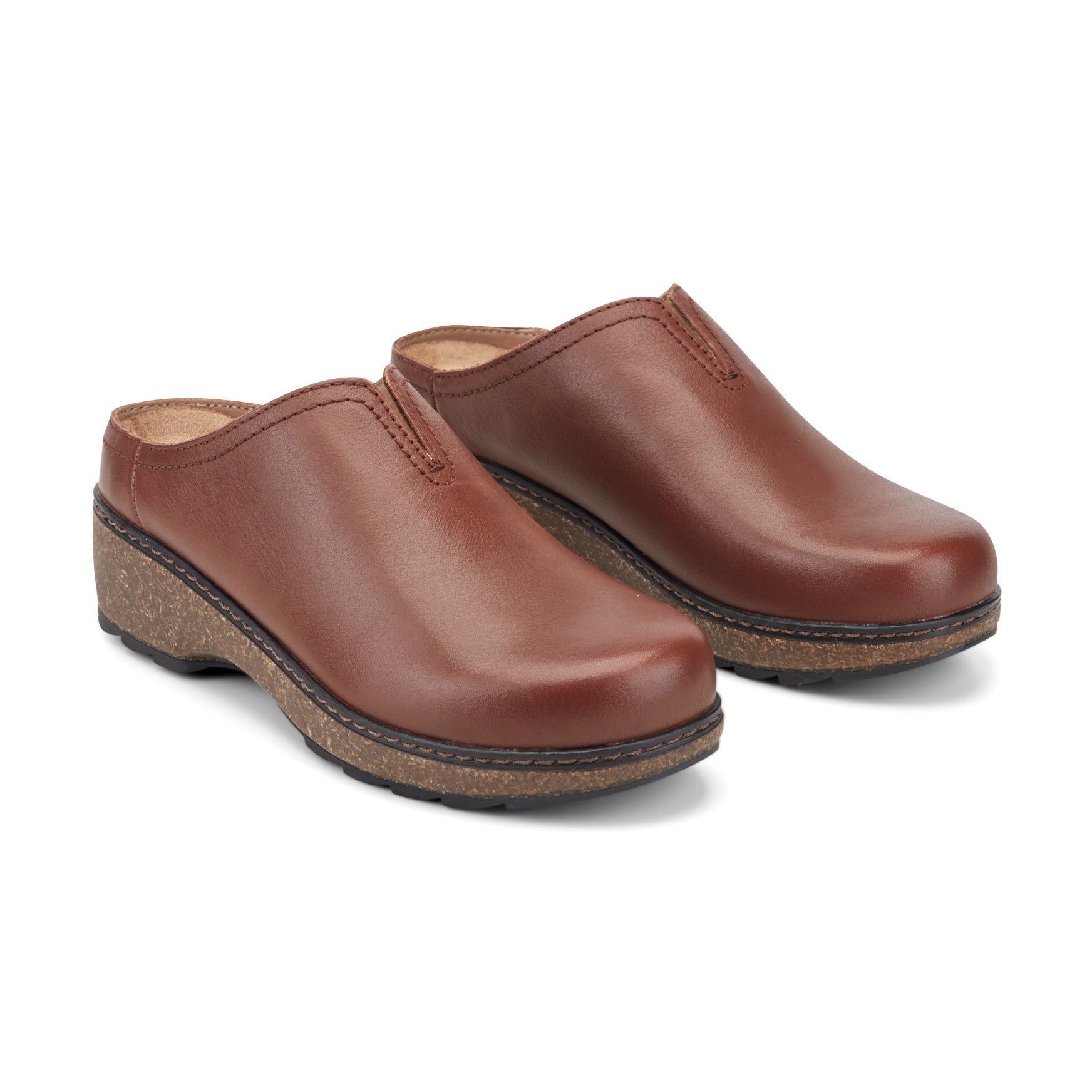 Earth Kolia Cushioned Cork Footbed Mule - Women's Mules - Cognac Leather - 2