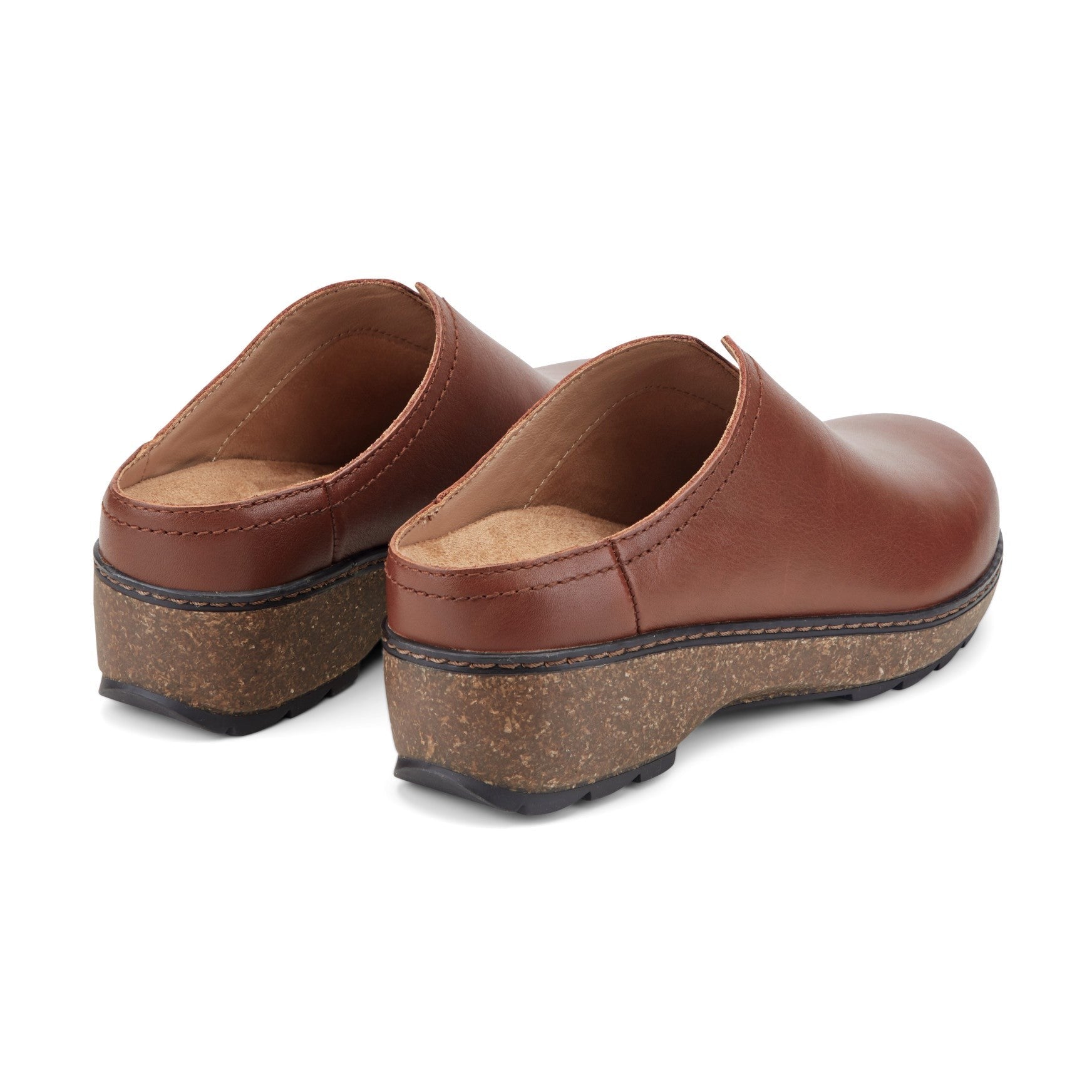 Earth Kolia Cushioned Cork Footbed Mule - Women's Mules - Cognac Leather - 3