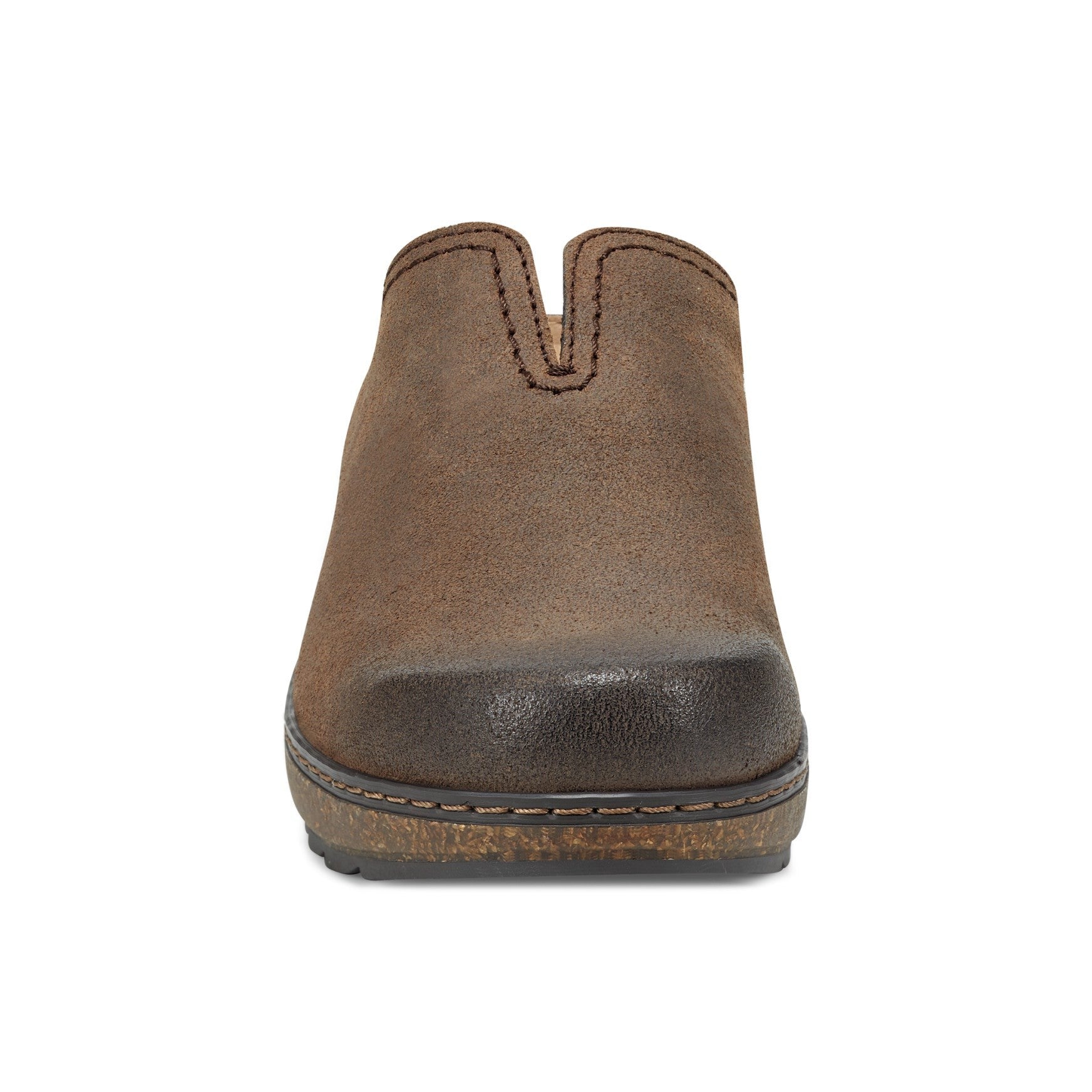 Earth Kolia Cushioned Cork Footbed Mule - Women's Mules - Dark Brown Suede - 3