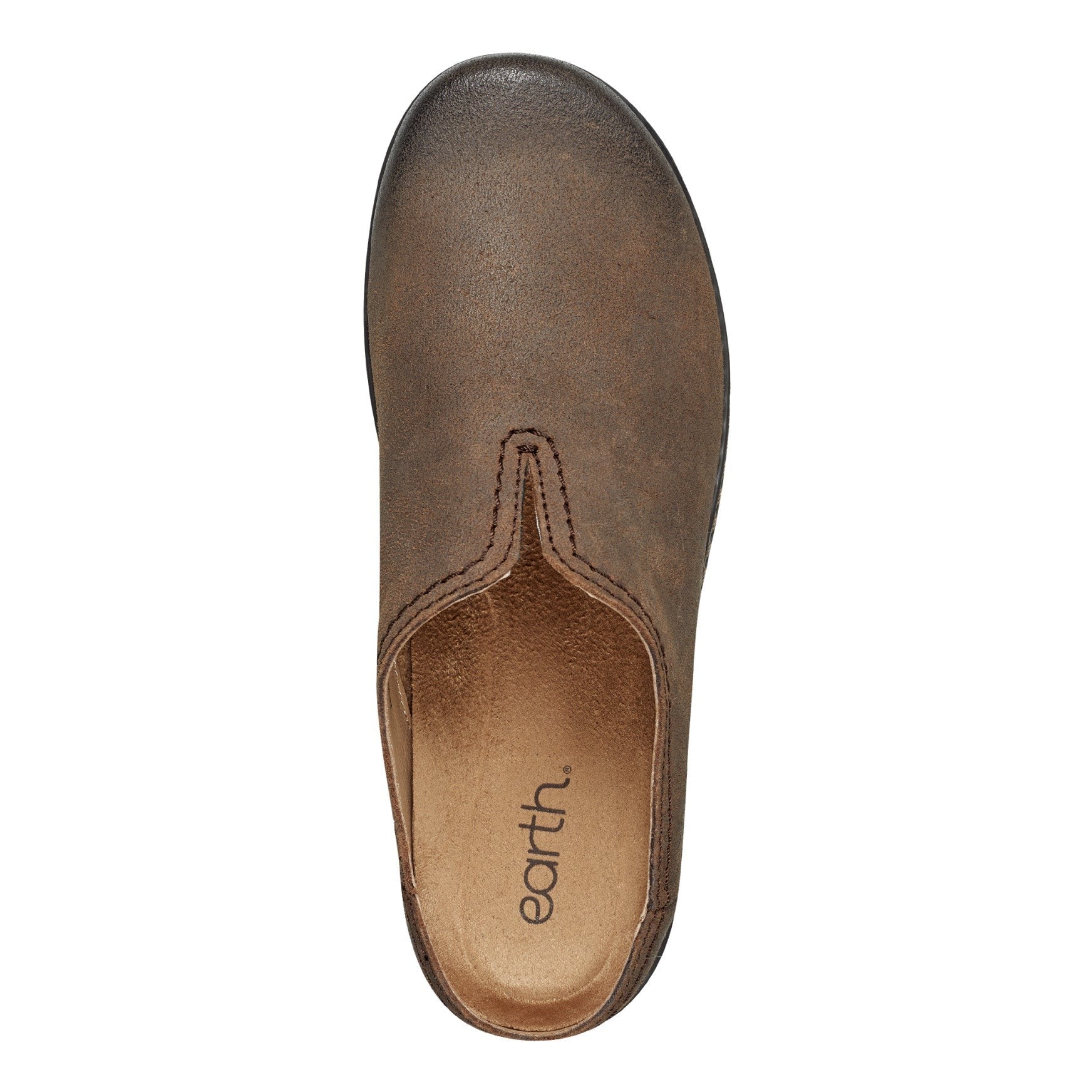 Earth Kolia Cushioned Cork Footbed Mule - Women's Mules - Dark Brown Suede - 5