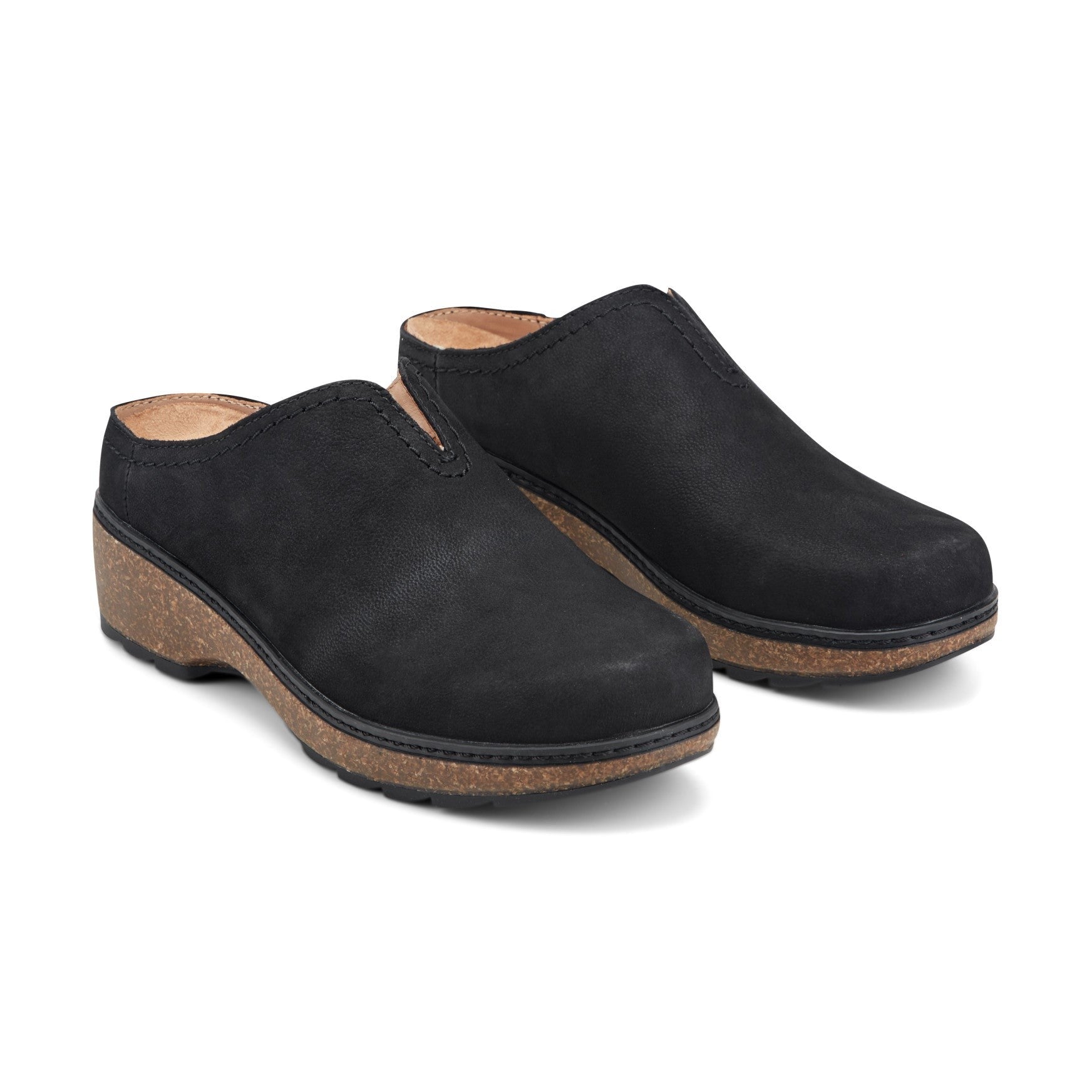 Earth Kolia Cushioned Cork Footbed Mule - Women's Mules - Matte Black Leather - 2